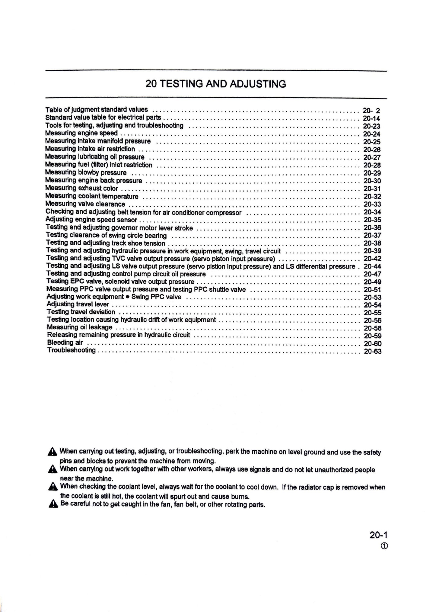 Komatsu PC200, PC200LC-6, PC210LC-6, PC220LC-6, PC250LC-6 Hydraulic Excavators Shop Manual - CEBM000102 Digital version