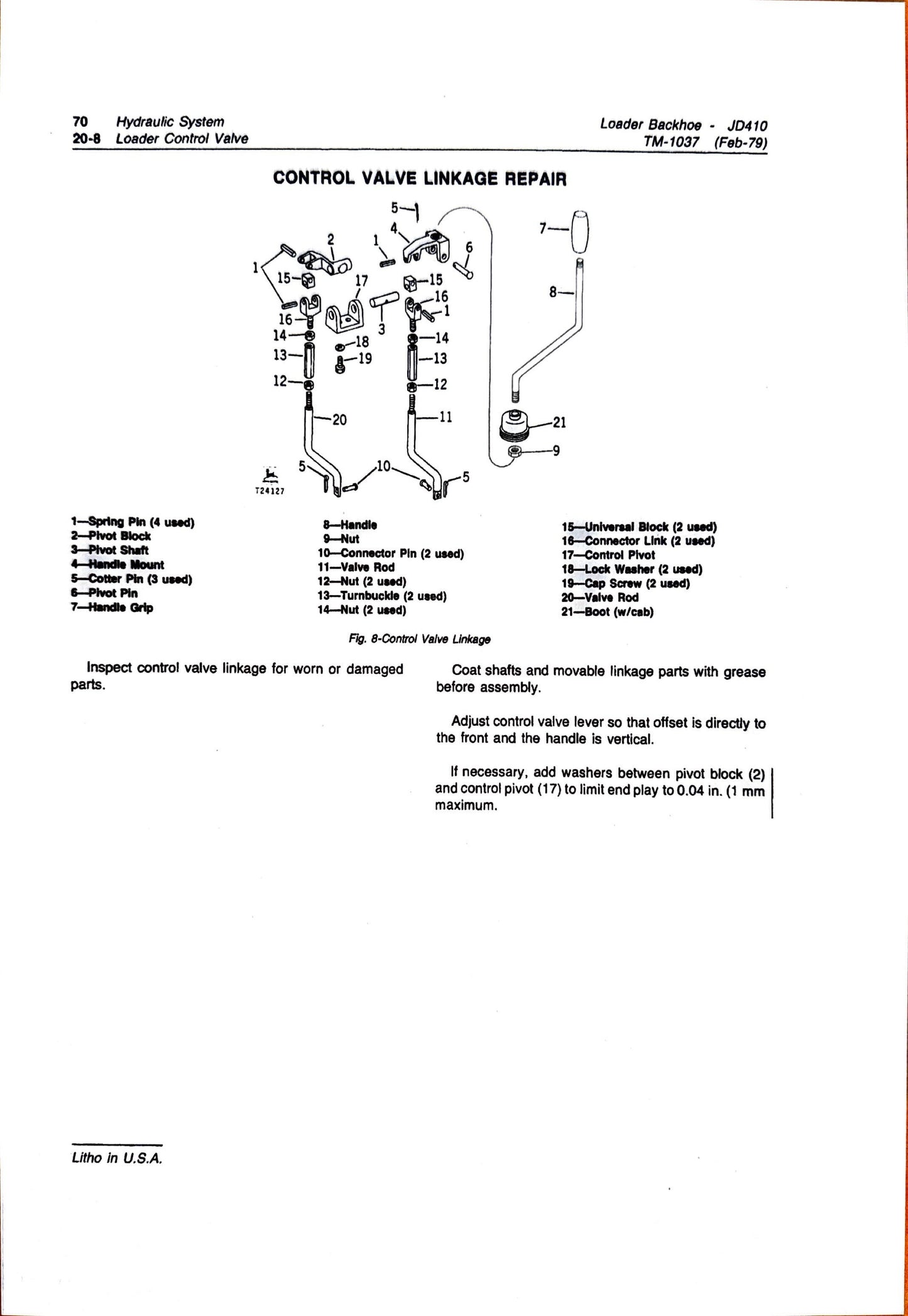 John Deere 410 Backhoe Loader technical manual - TM1037 - digital version
