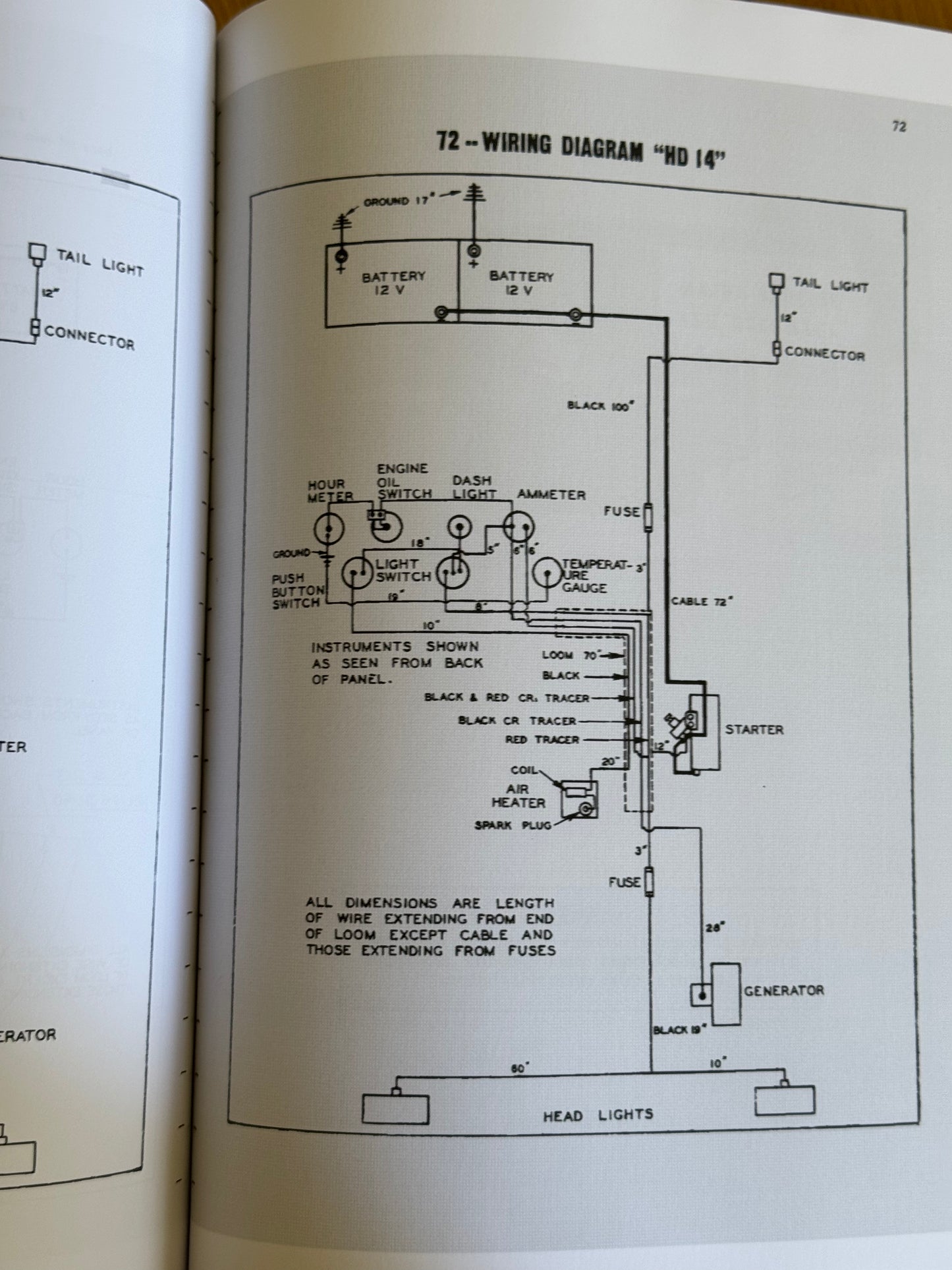 Allis-Chalmers service manual for HD7, HD10 and HD14 diesel tractors - physical product