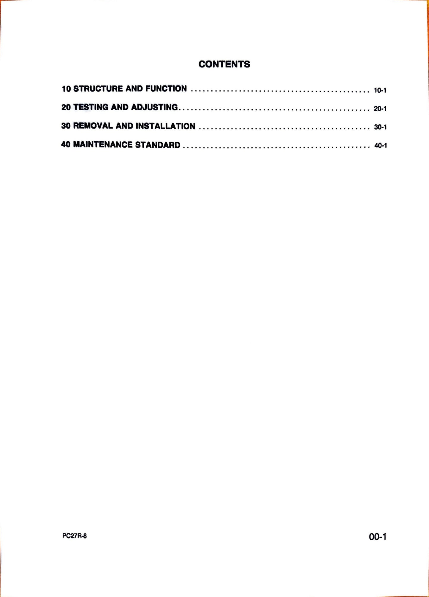Komatsu PC27R-8 hydraulic excavator Shop Manual WEBM002900 - digital version
