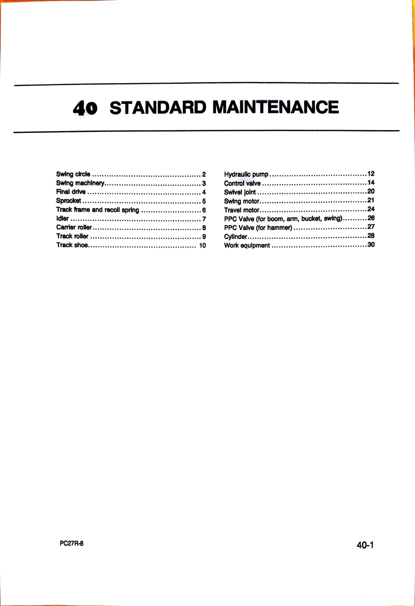Komatsu PC27R-8 hydraulic excavator Shop Manual WEBM002900 - digital version