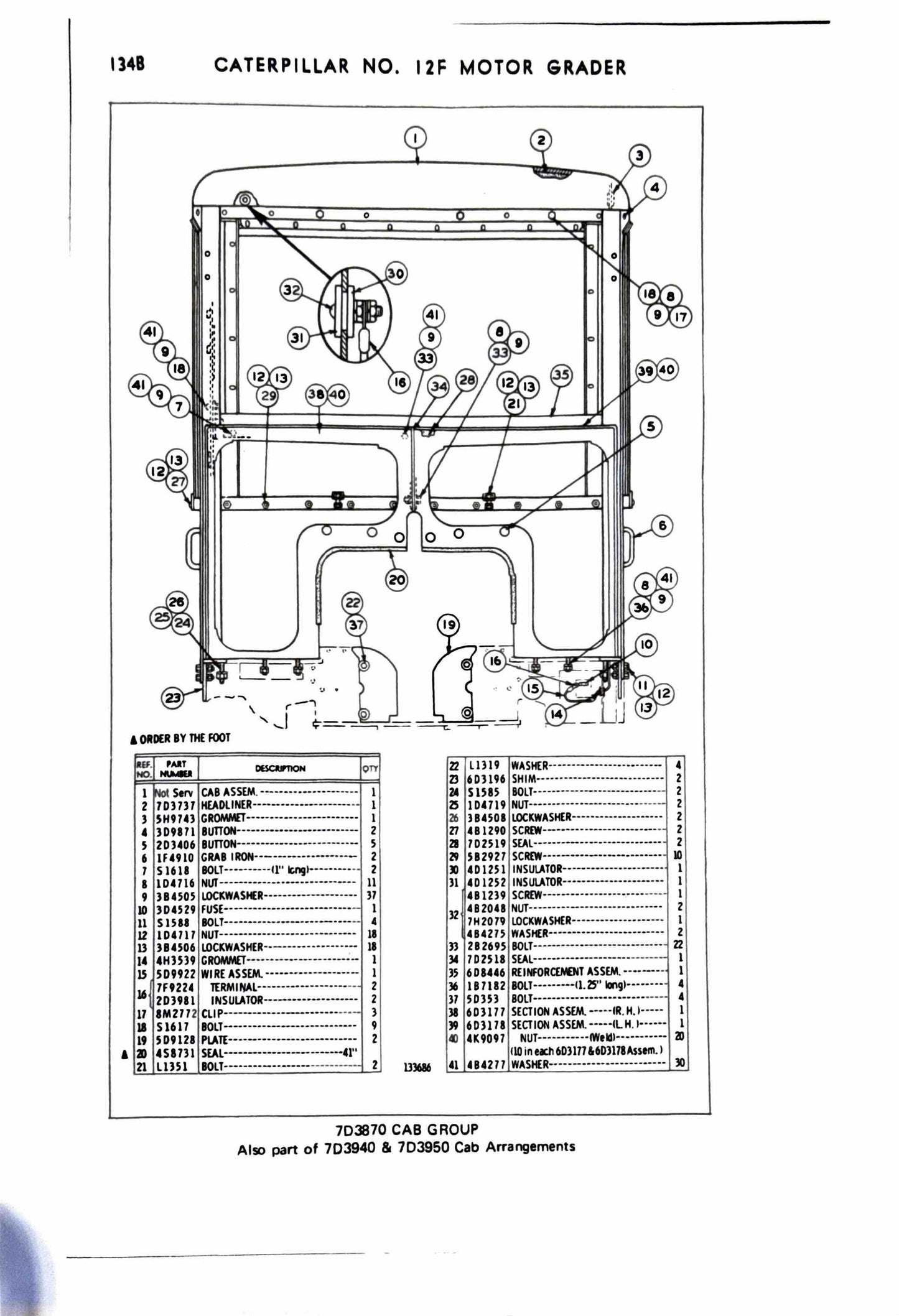 Caterpillar 12F Motor Grader Parts manual, serial numbers 89H1 to 89H900 - digital version