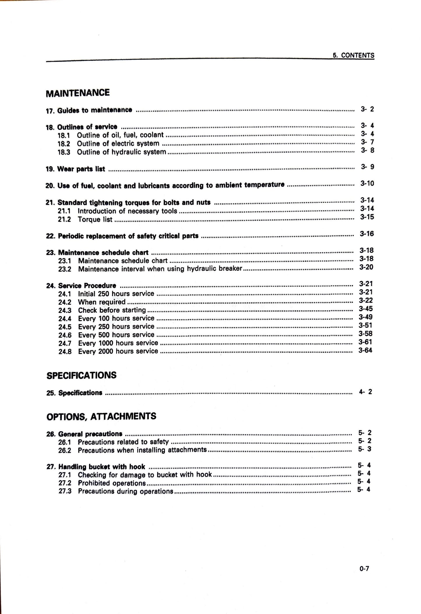 Komatsu PC25-1, PC30-7, PC40-7, PC45-1 Operation and Maintenance Manual - SEAM006600 Digital version