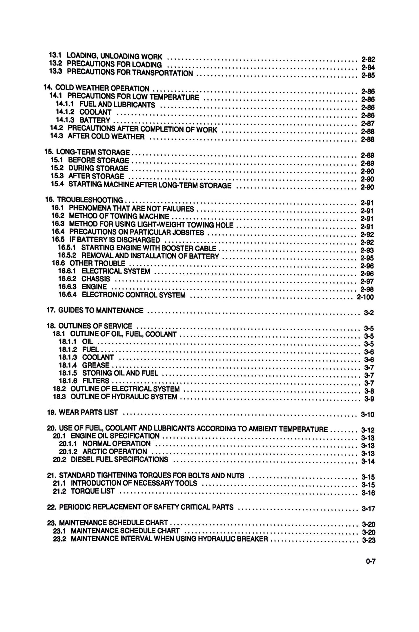 Komatsu PC200, PC200LC-6, PC210LC-6, PC220LC-6, PC250LC-6 Hydraulic Excavators Operation & Maintenance Manual - CEAM001200 Digital version