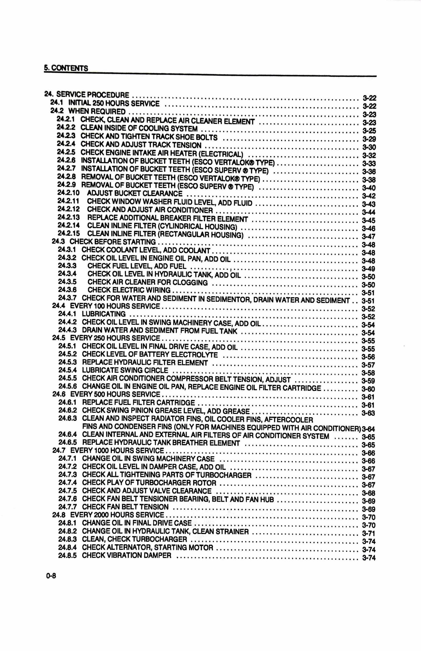 Komatsu PC200, PC200LC-6, PC210LC-6, PC220LC-6, PC250LC-6 Hydraulic Excavators Operation & Maintenance Manual - CEAM000101 Digital version
