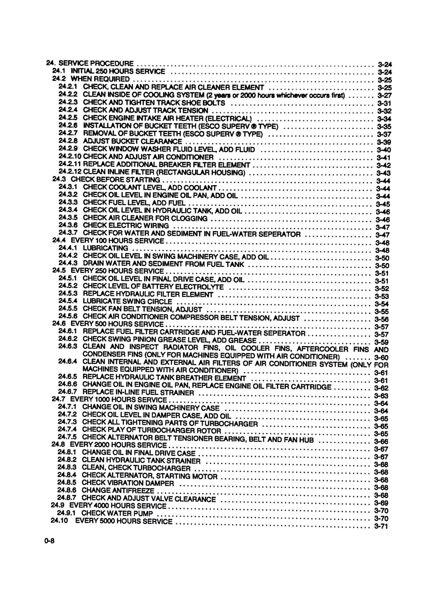 Komatsu PC200, PC200LC-6, PC210LC-6, PC220LC-6, PC250LC-6 Hydraulic Excavators Operation & Maintenance Manual - CEAM001200 Digital version