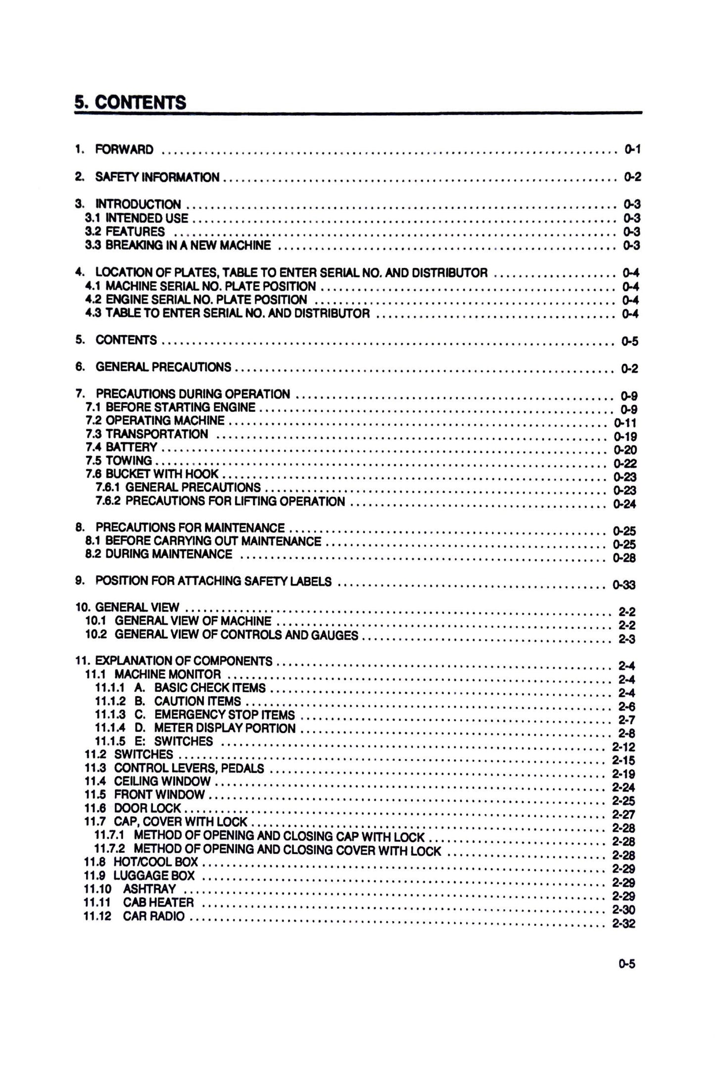 Komatsu PC200, PC200LC-6, PC210LC-6, PC220LC-6, PC250LC-6 Hydraulic Excavators Operation & Maintenance Manual - CEAM001200 Digital version
