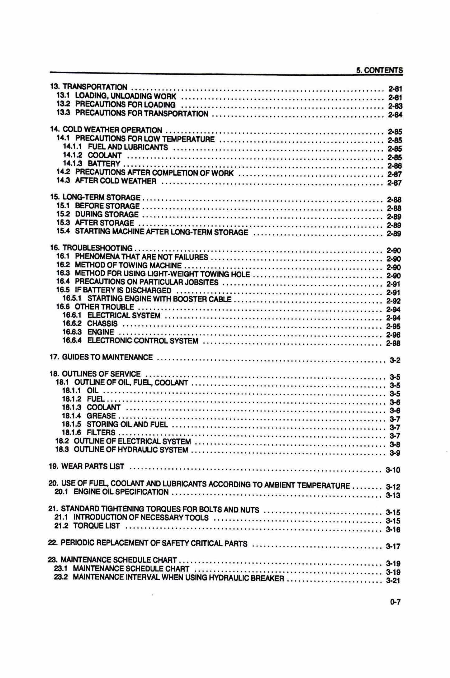 Komatsu PC200, PC200LC-6, PC210LC-6, PC220LC-6, PC250LC-6 Hydraulic Excavators Operation & Maintenance Manual - CEAM000101 Digital version