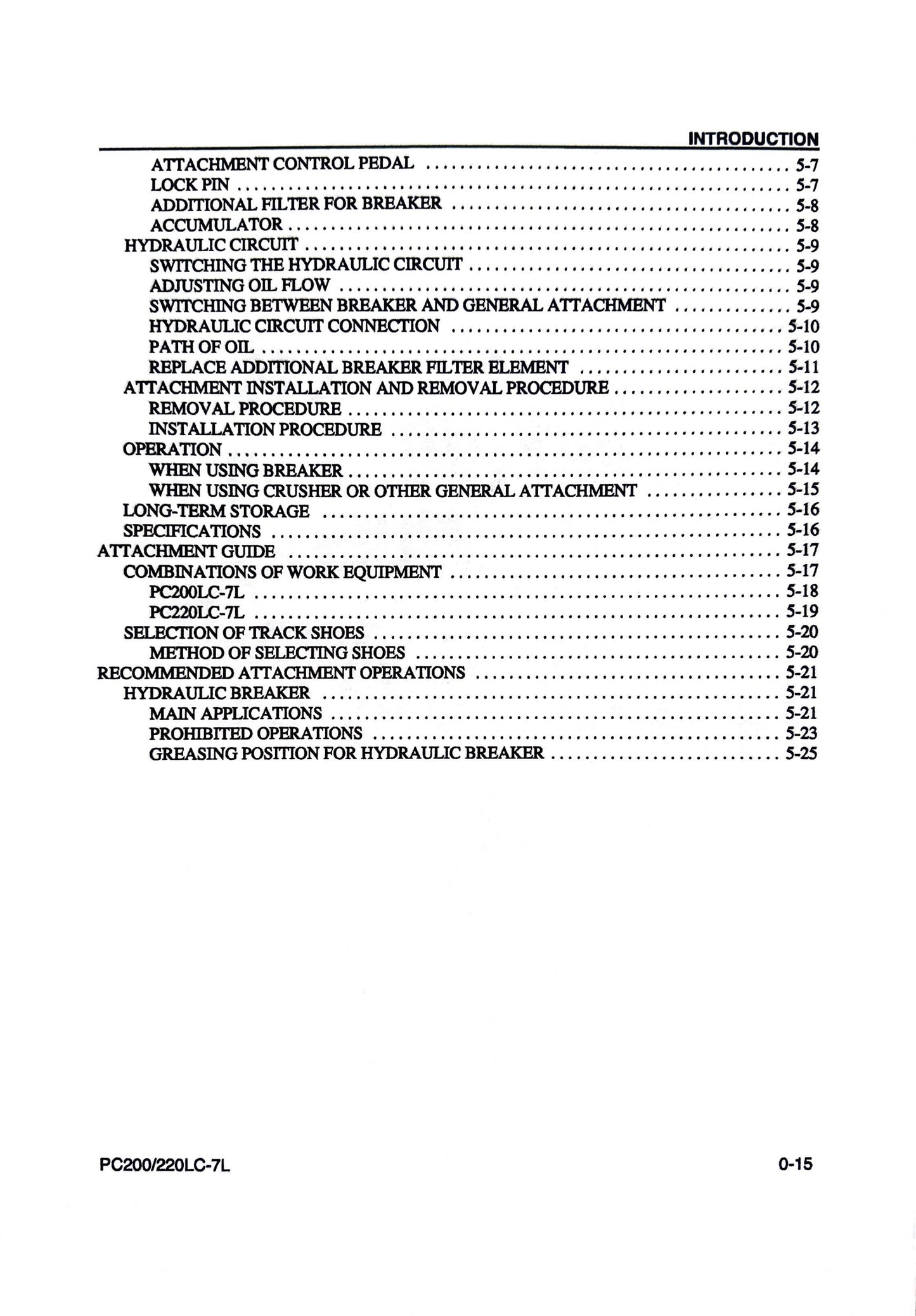 Komatsu Galeo PC200LC-7L and PC220LC-7L Hydraulic Excavator Operation & Maintenance Manual - CEAM008600 Digital version