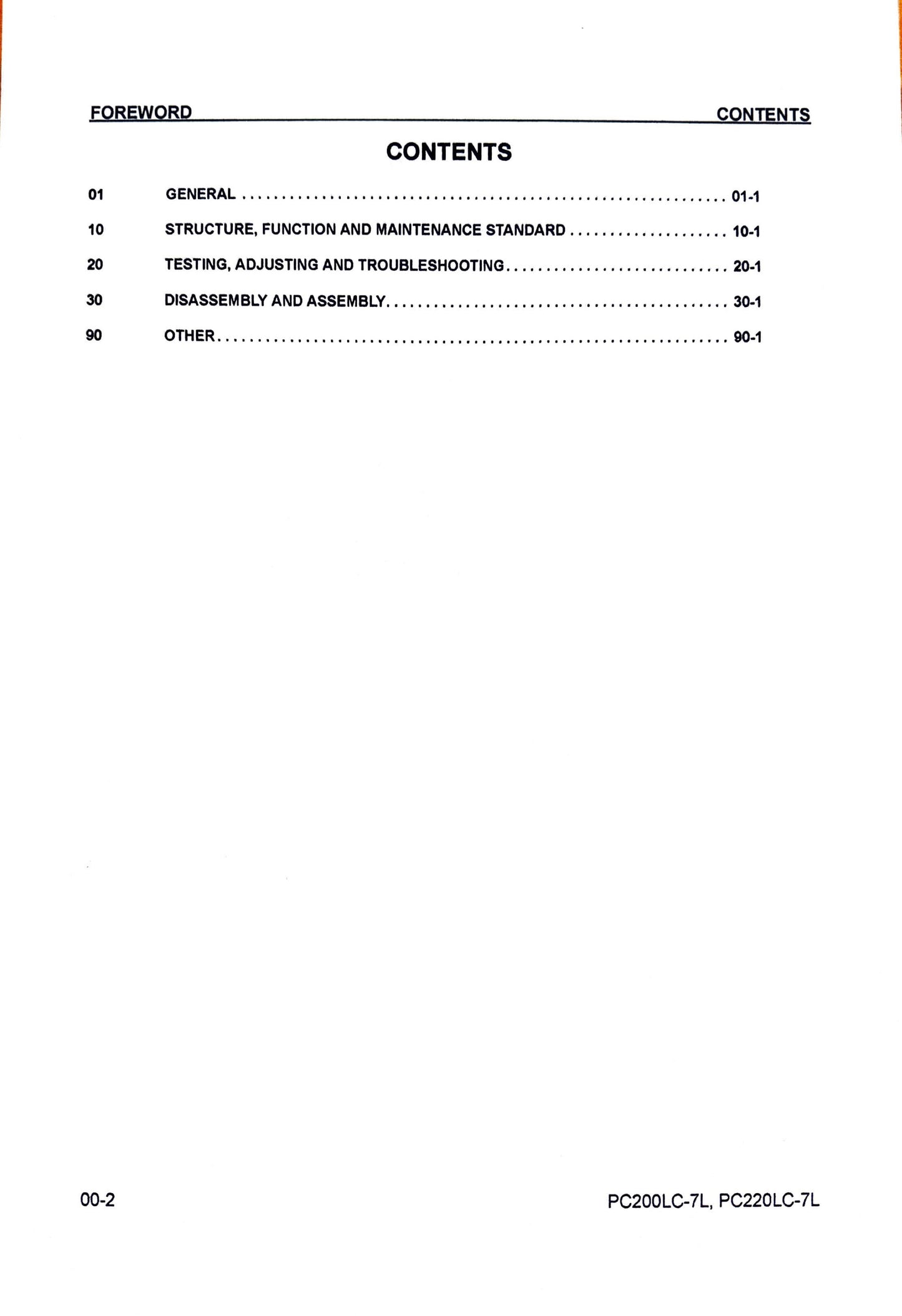 Komatsu Galeo PC200LC-7L and PC220LC-7L Hydraulic Excavator Shop Manual - CEBM005802 Digital version