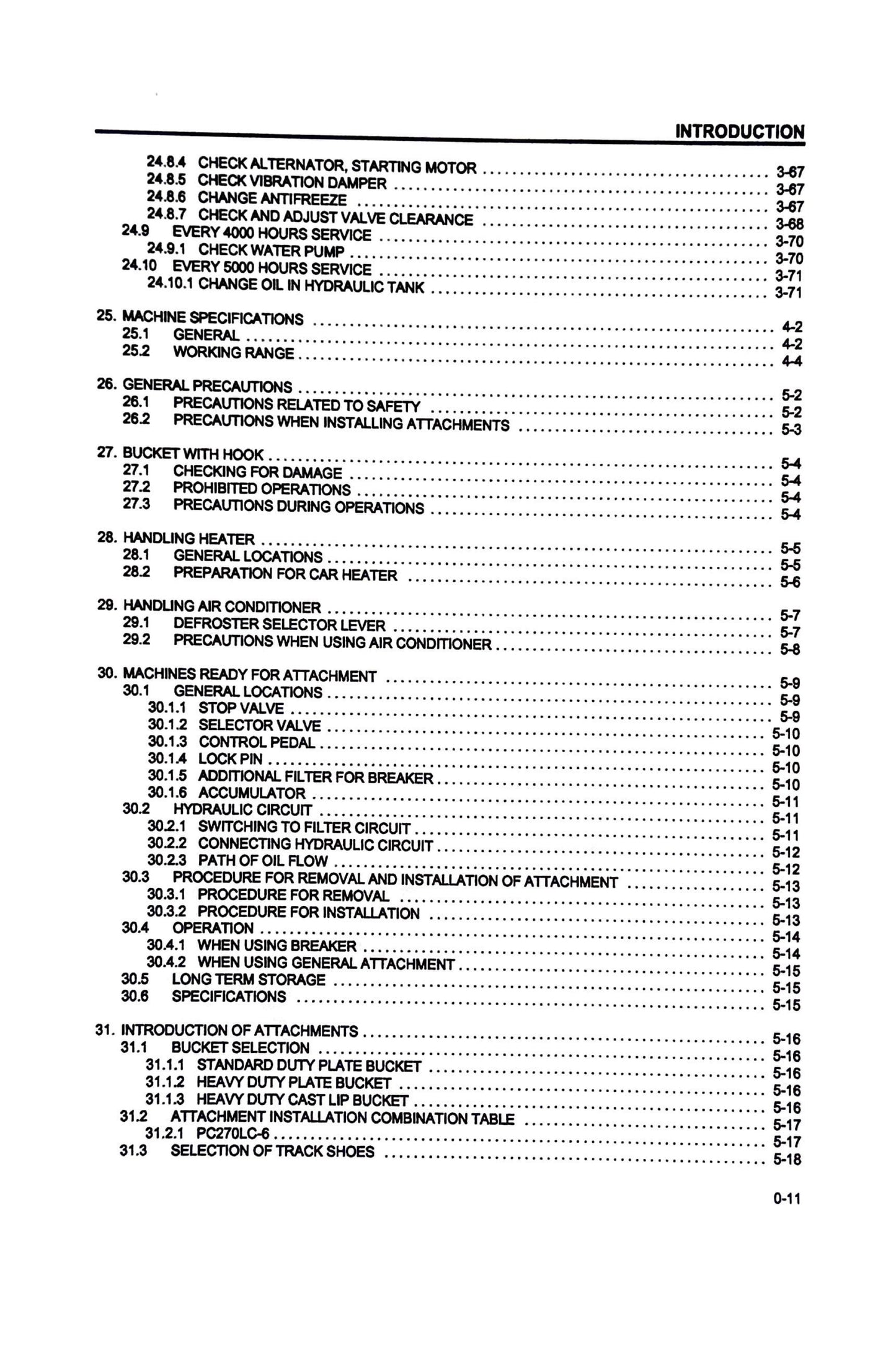 Komatsu PC270LC-6 Hydraulic Excavator s/n A83001 and up - Operation & Maintenance Manual - CEAM003400 Digital version
