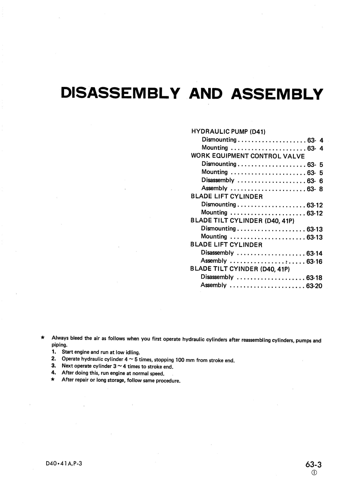 Komatsu D40A,P-3, D41A,E,P-3, D41A-3A Shop manual - digital copy SEBM0120C07