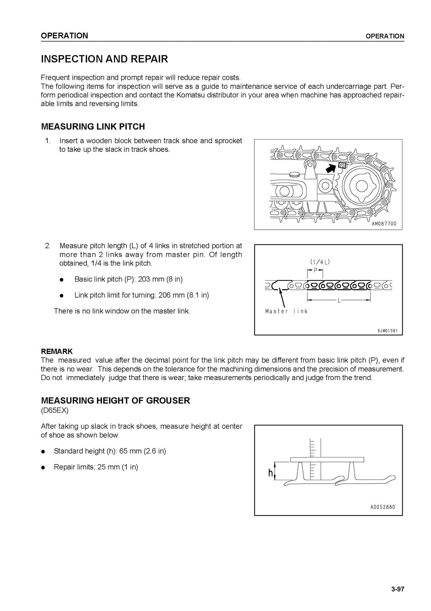 Komatsu D65EX-12, D65PX-12 bulldozer Operation and Maintenance manual - digital copy SEAM007209T