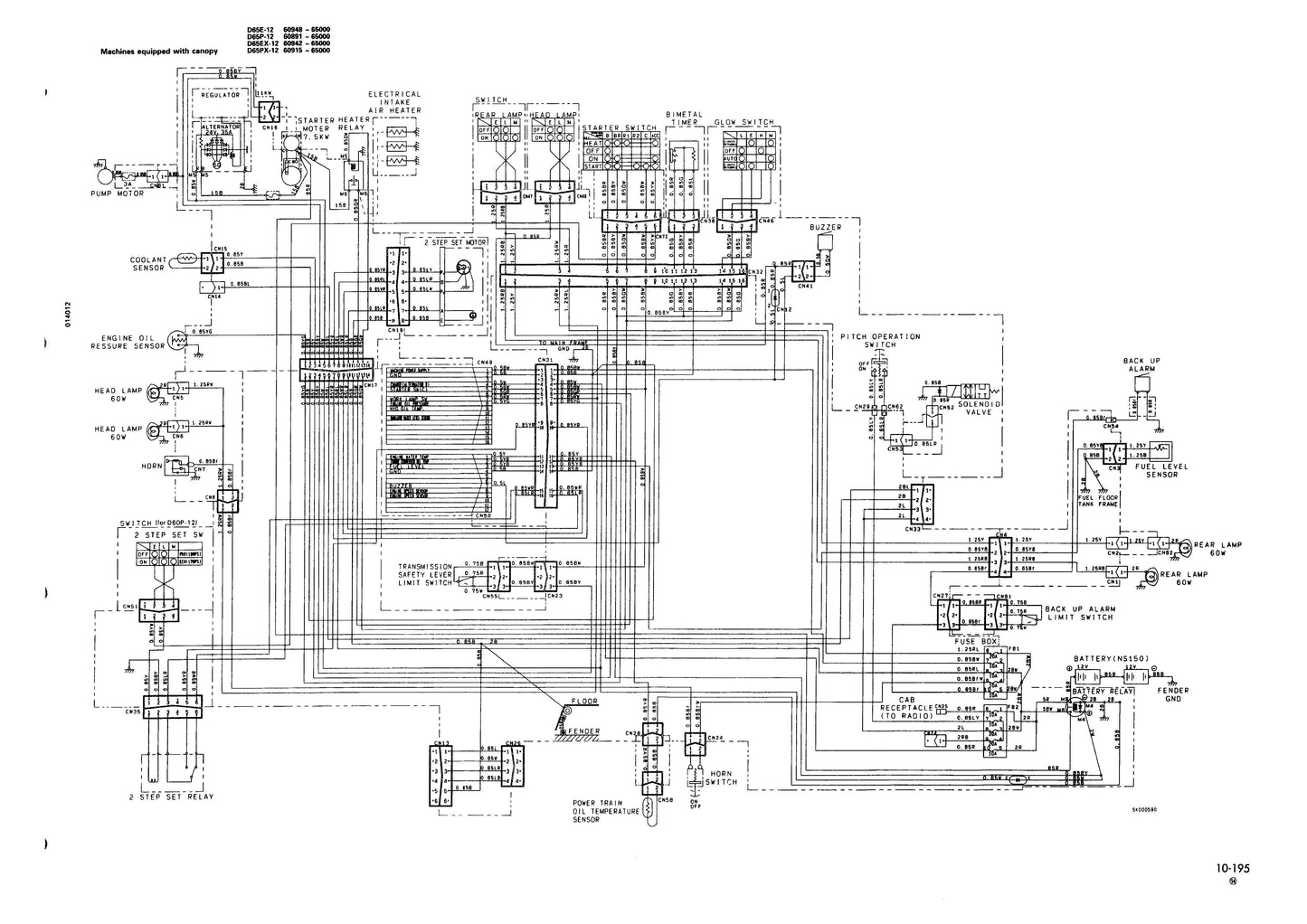 Komatsu D65E,P-12 and D65EX,PX-12 bulldozer Workshop manual - digital copy SEBM001920