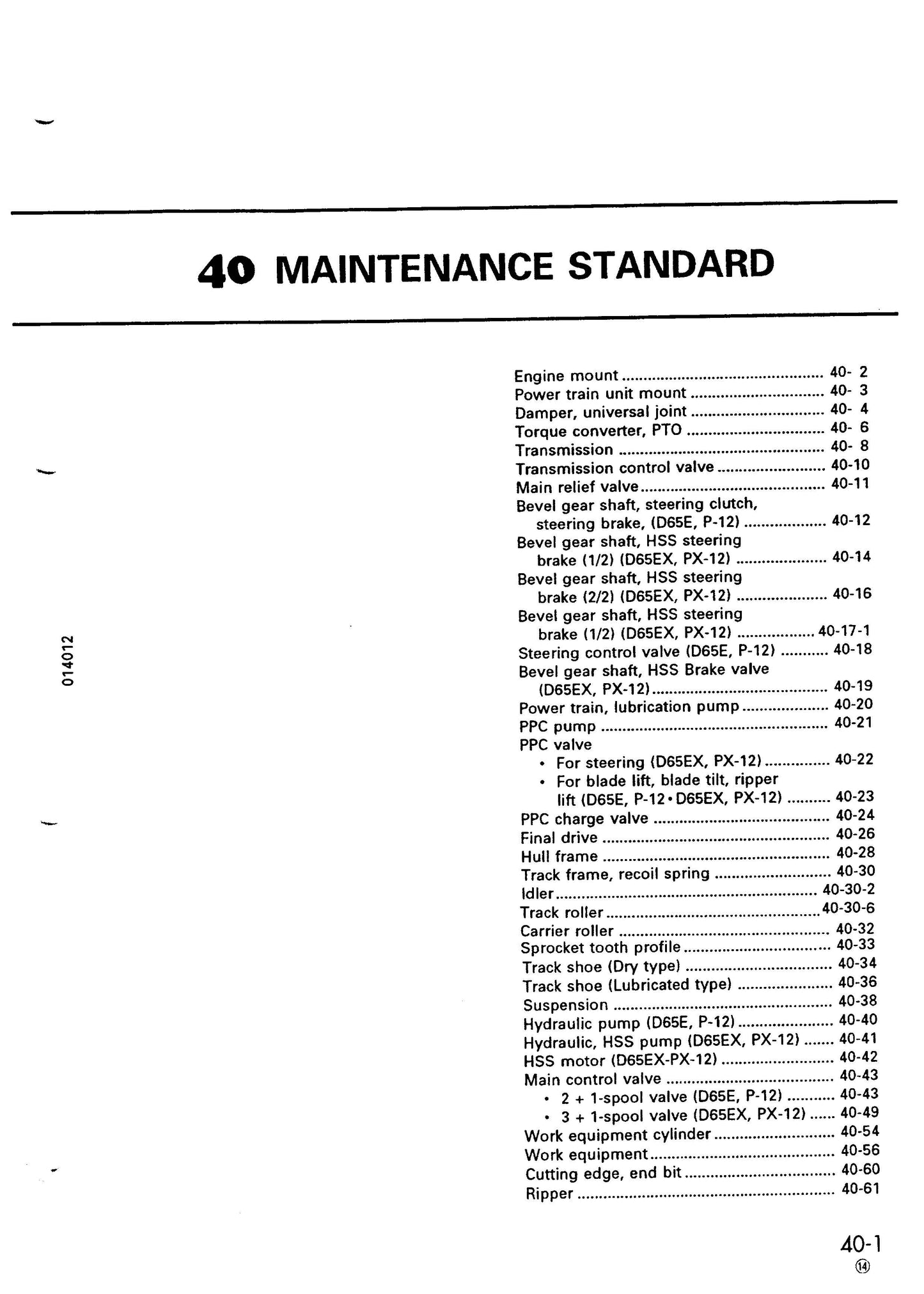 Komatsu D65E,P-12 and D65EX,PX-12 bulldozer Workshop manual - digital copy SEBM001920
