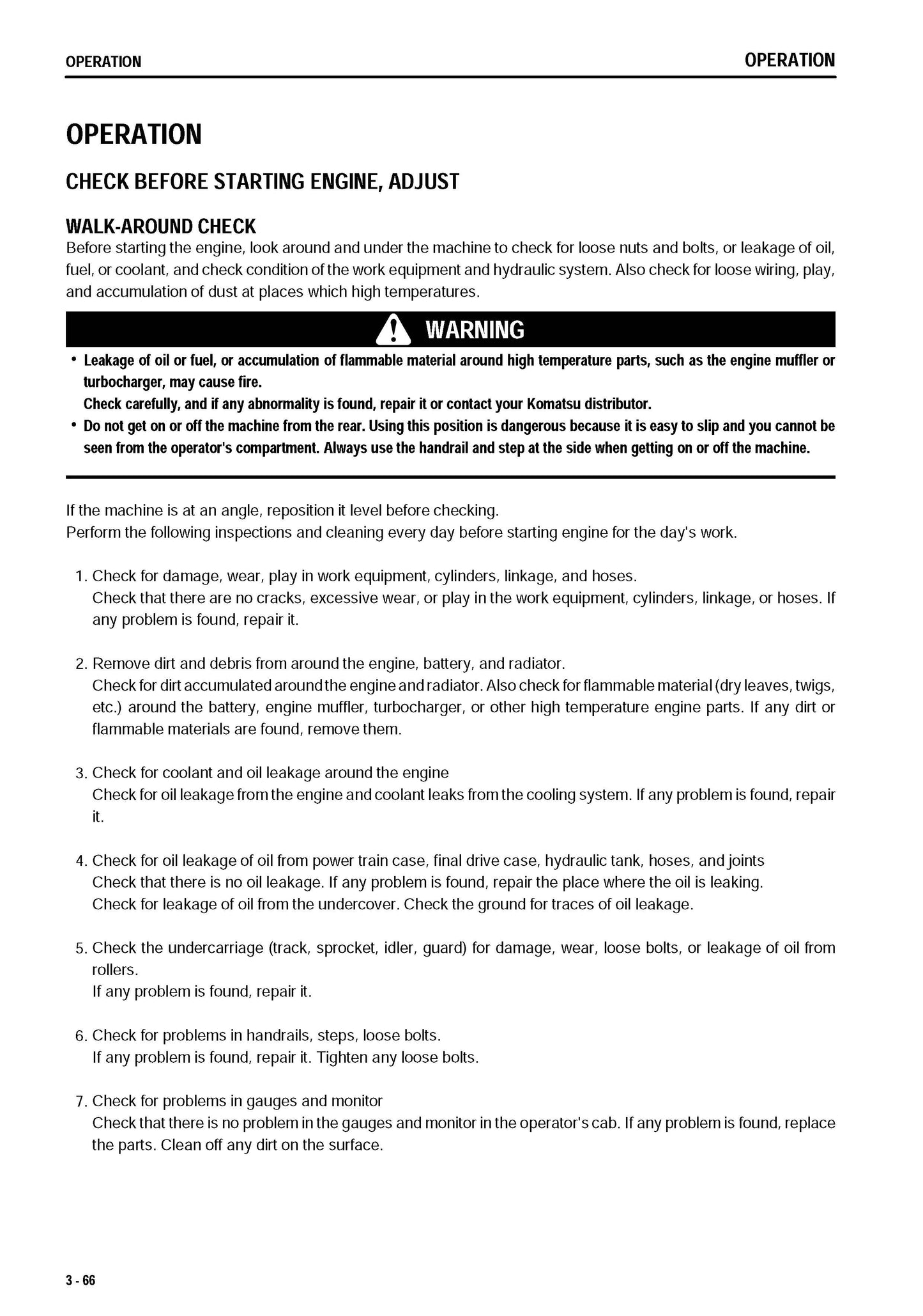 Komatsu D65EX-15, D65PX-15, D65WX-15 bulldozers Operation and maintenance manual - digital version TEN00013-00