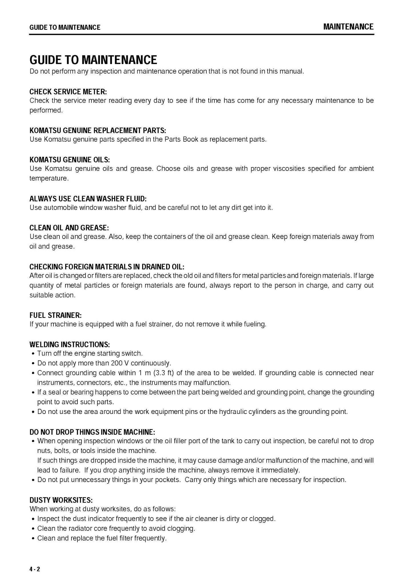 Komatsu D65EX-15, D65PX-15, D65WX-15 bulldozers Operation and maintenance manual - digital version TEN00013-00