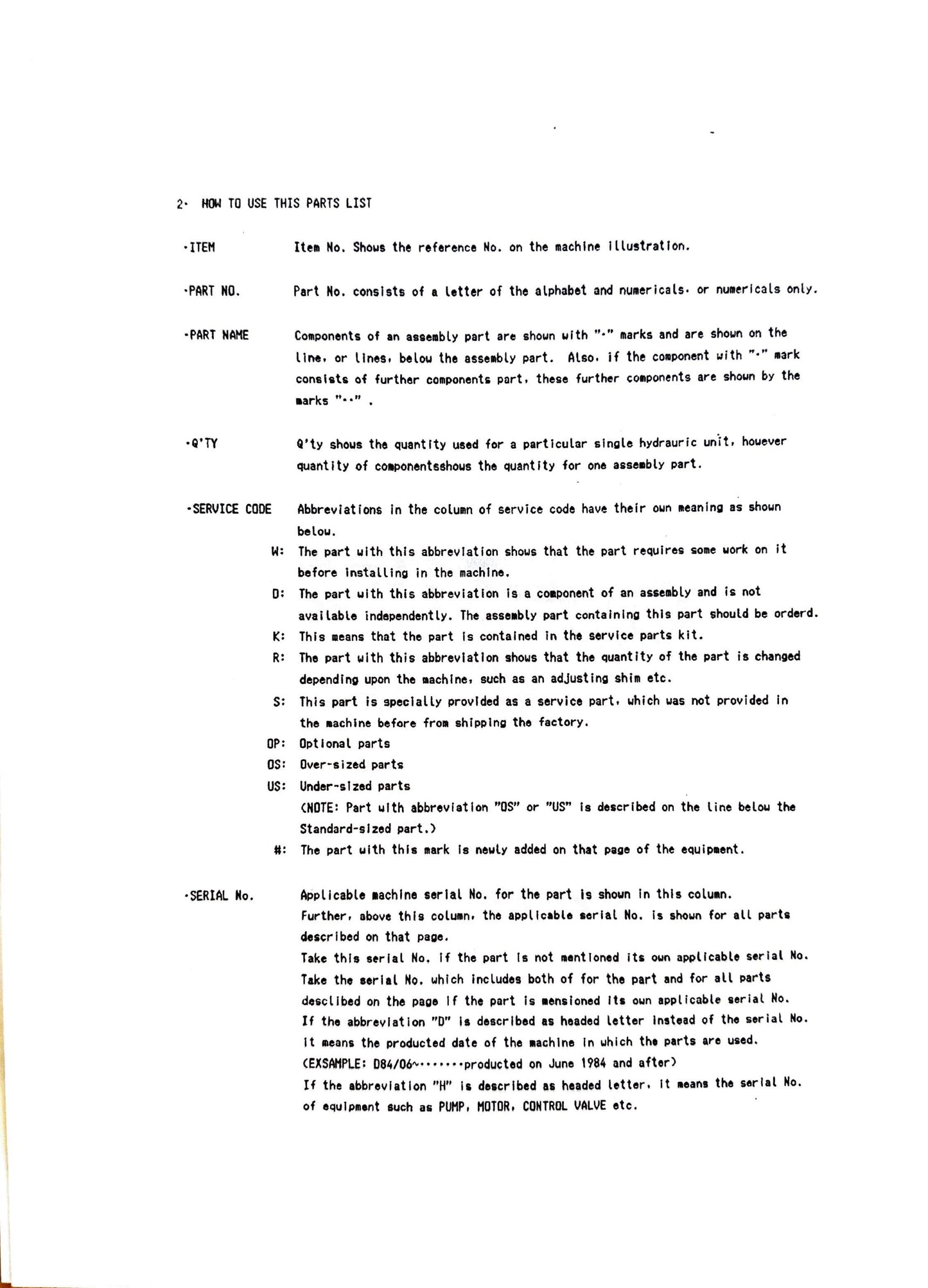Hitachi UH025 UH033 Component Parts Manual - P104-E-1-3 Digital version