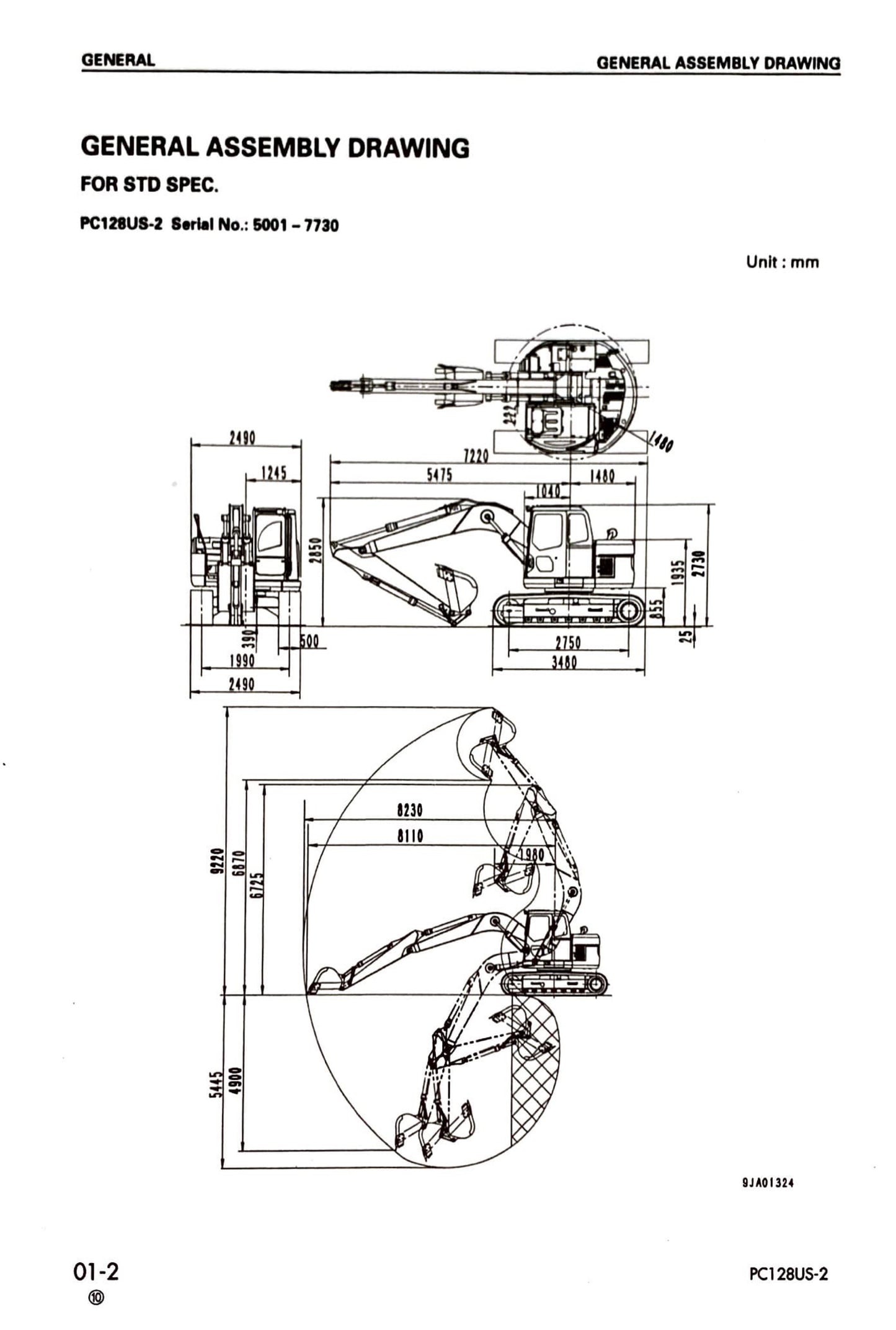 Komatsu PC128US-2, PC138US-2, PC138USLC-2 excavators Service Manual - SEBM018417 Digital version