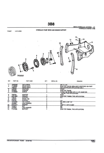 John Deere 570B Motor Grader - Parts catalog - PC2062 digital version