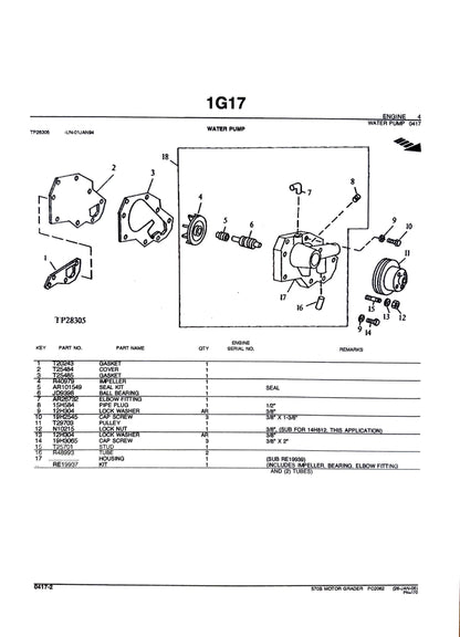 John Deere 570B Motor Grader - Parts catalog - PC2062 digital version