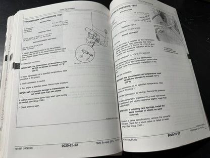 John Deere 762B scraper Operations and Test manual  TM1567 - physical product