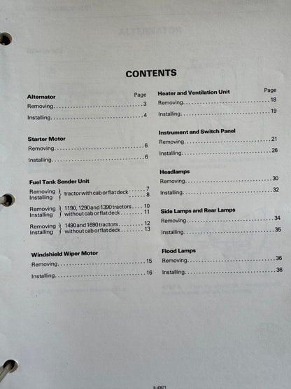 David Brown (Case) 1490 and 1690 tractors Service  manual - physical product