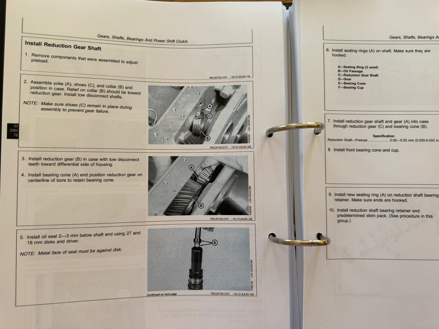 John Deere 570B Motor Grader Repair manual  TM1400 - physical product