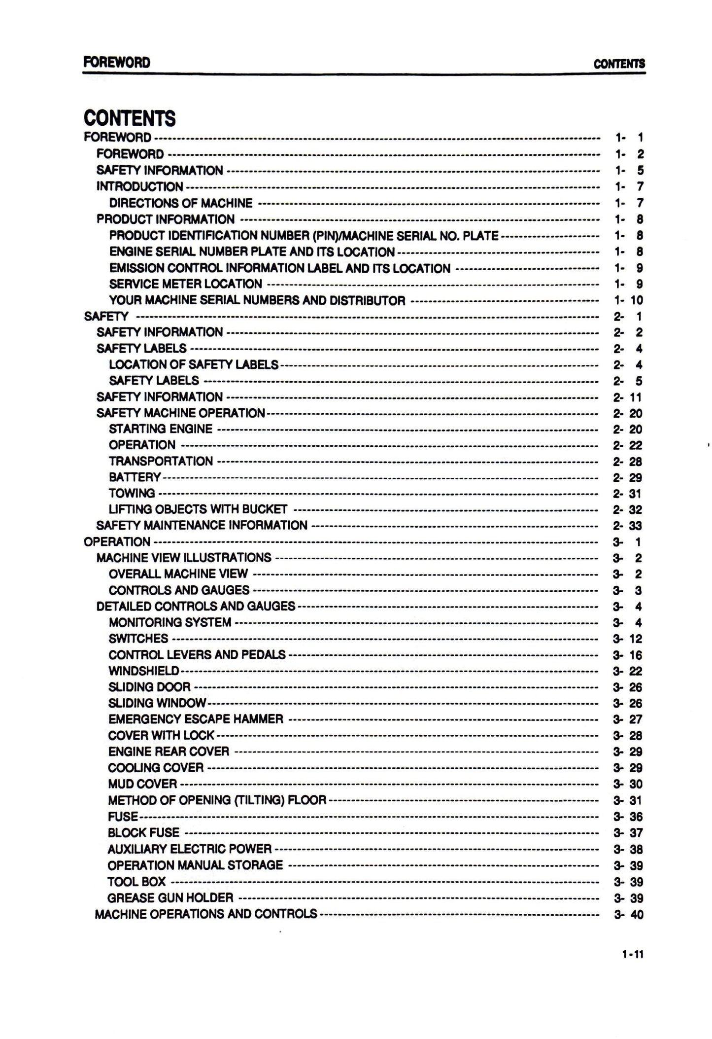 Komatsu Galeo PC40MR-2, PC40MRX-2, PC50MR-2, PC50MRX-2 Operation and Maintenance Manual SEAM055301T- digital version