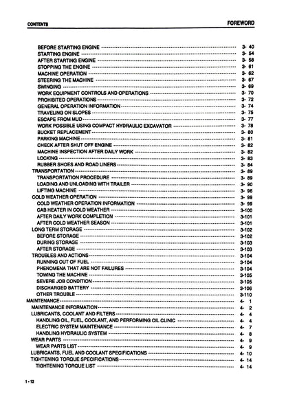 Komatsu Galeo PC40MR-2, PC40MRX-2, PC50MR-2, PC50MRX-2 Operation and Maintenance Manual SEAM055301T- digital version