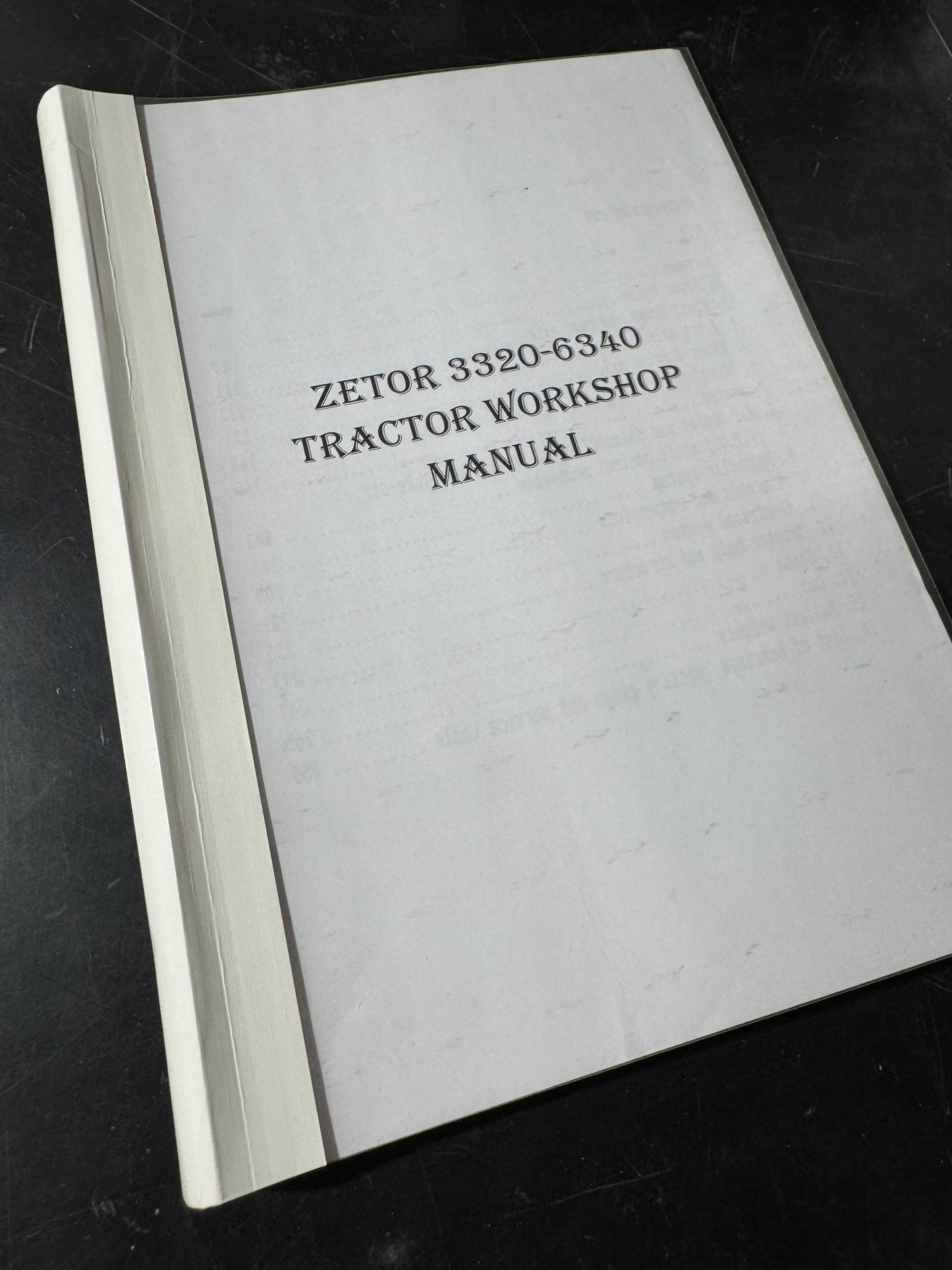 Zetor 3320 - 6340 Tractor workshop manual - physical product