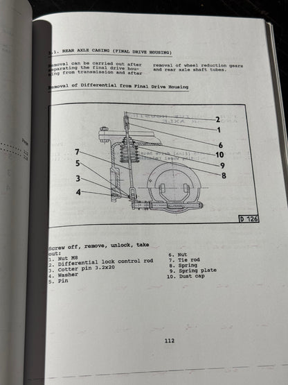 Zetor 3320 - 6340 Tractor workshop manual - physical product