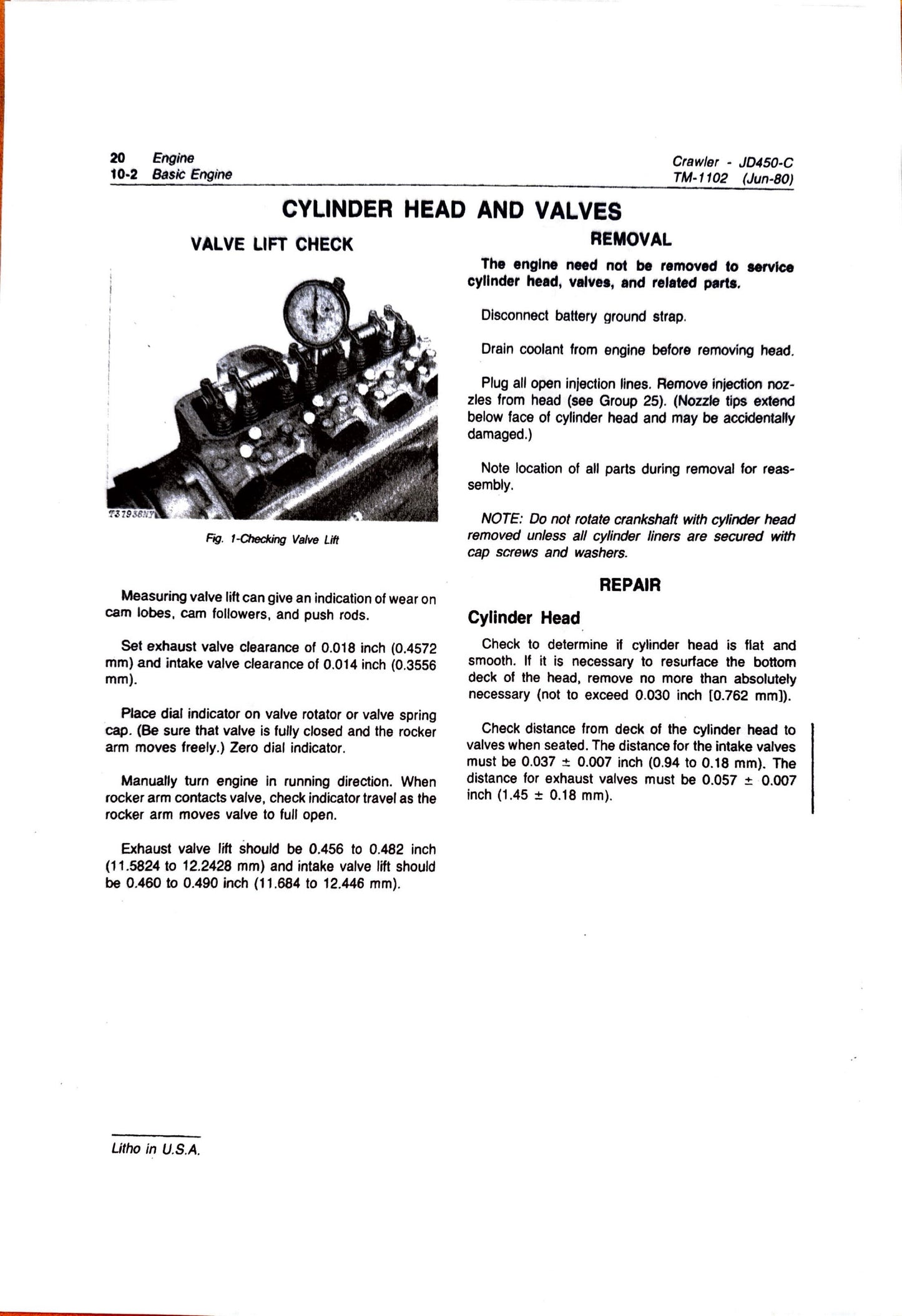John Deere 450C crawler technical manual -  TM1102 - digital version