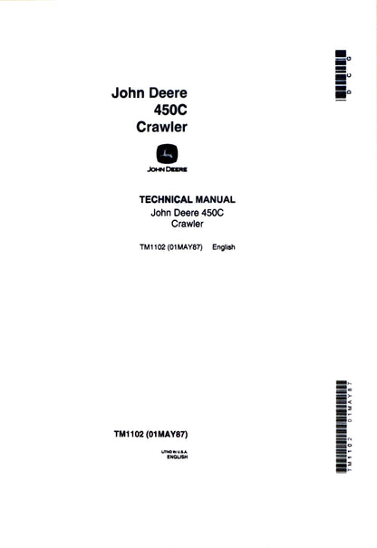 John Deere 450C crawler technical manual -  TM1102 - digital version