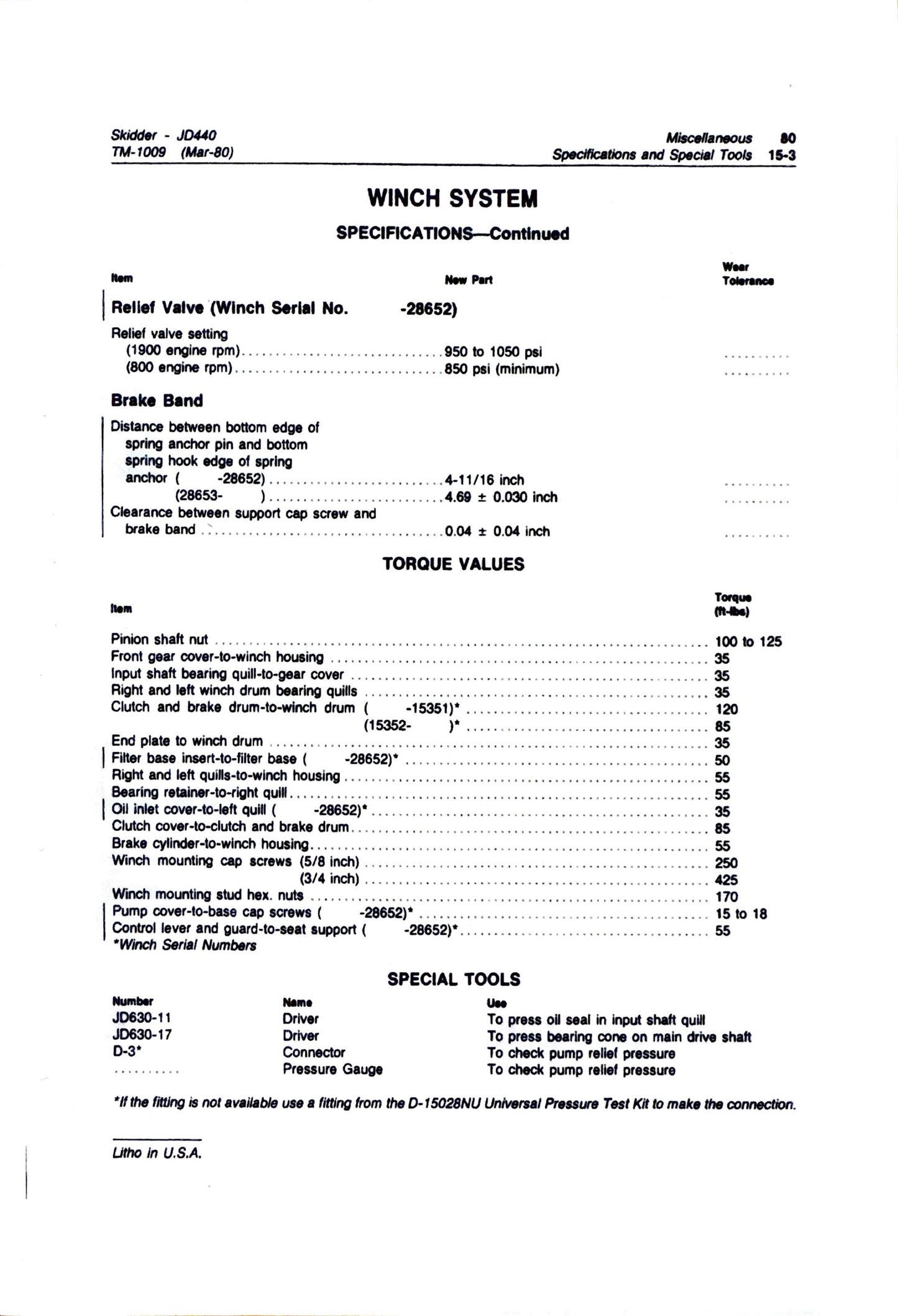 John Deere 440, 440 series-A and 440-B skidders Technical Manual TM1009 - digital version