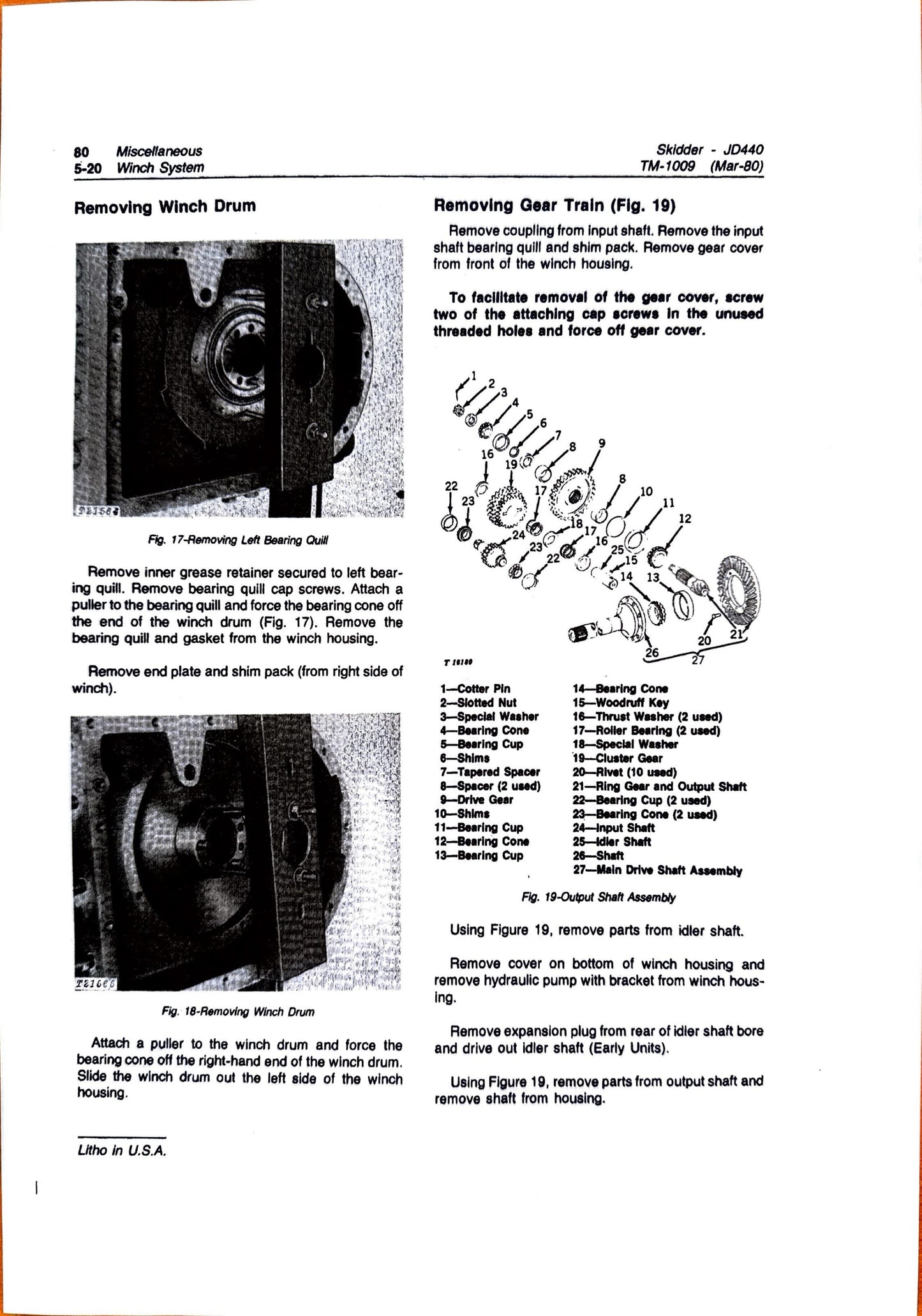 John Deere 440, 440 series-A and 440-B skidders Technical Manual TM1009 - digital version