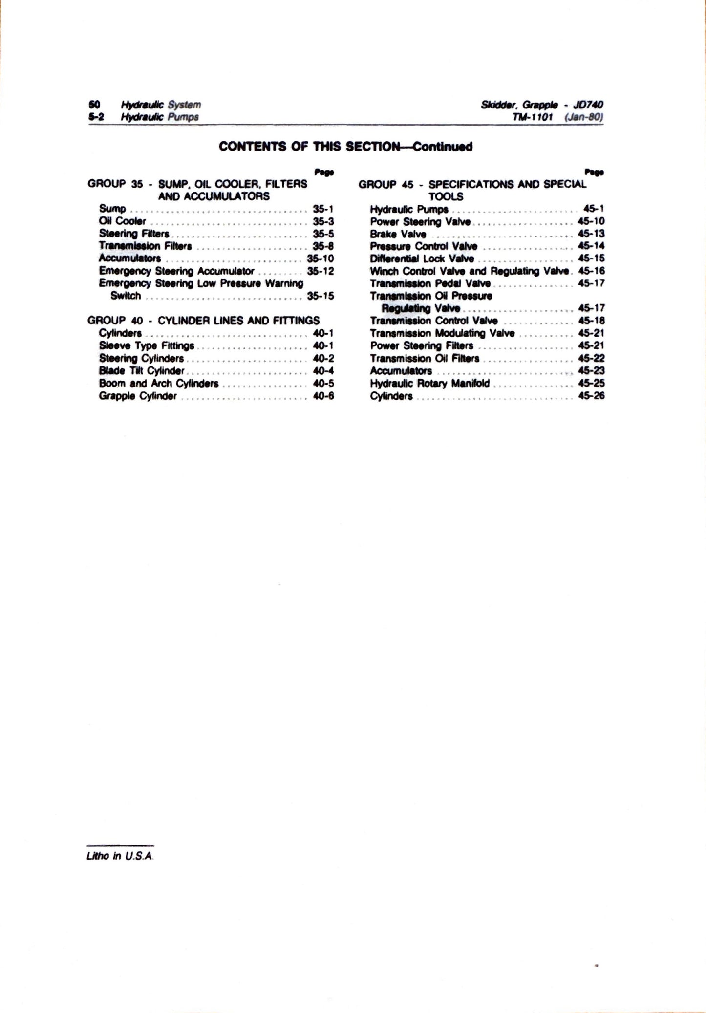 John Deere JD740 Grapple Skidder technical manual -  TM1101 - digital version