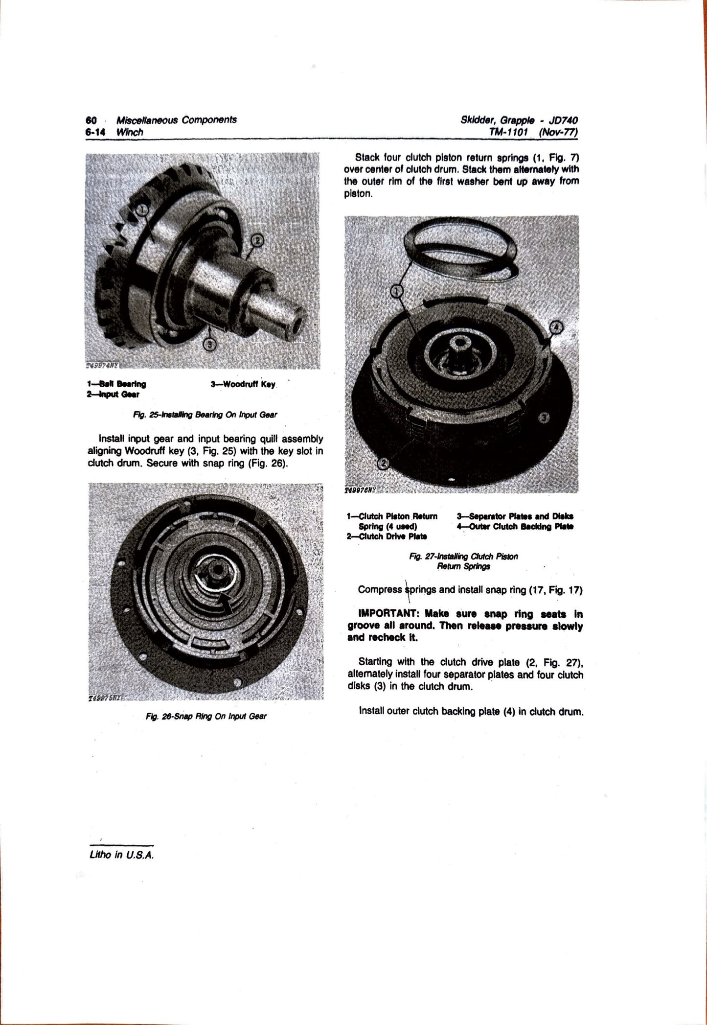John Deere JD740 Grapple Skidder technical manual -  TM1101 - digital version