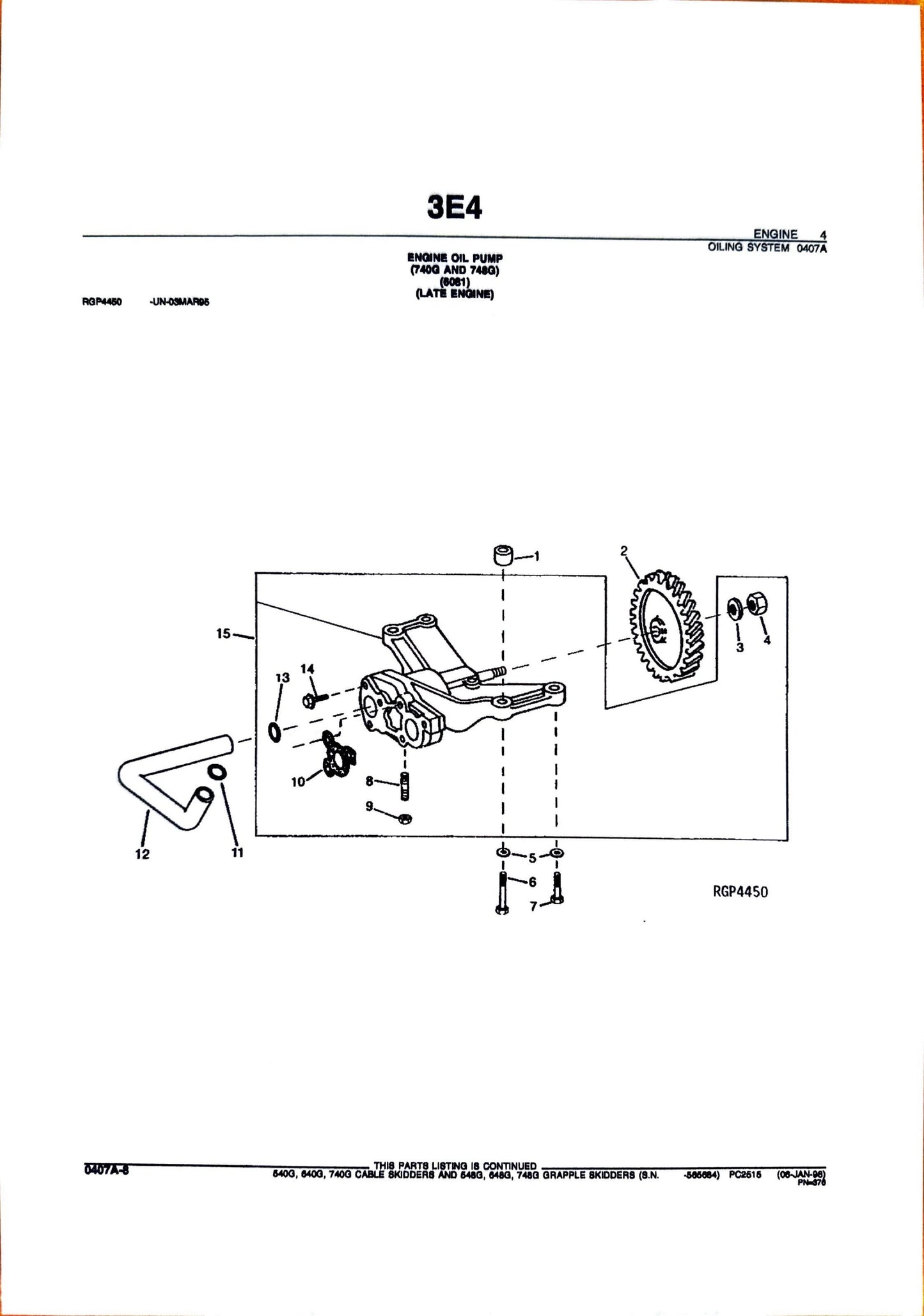 John Deere 540G, 640G, 740G Cable Skidders and 548G, 648G, 748G Grapple Skidders - Parts catalog - PC2515 digital version