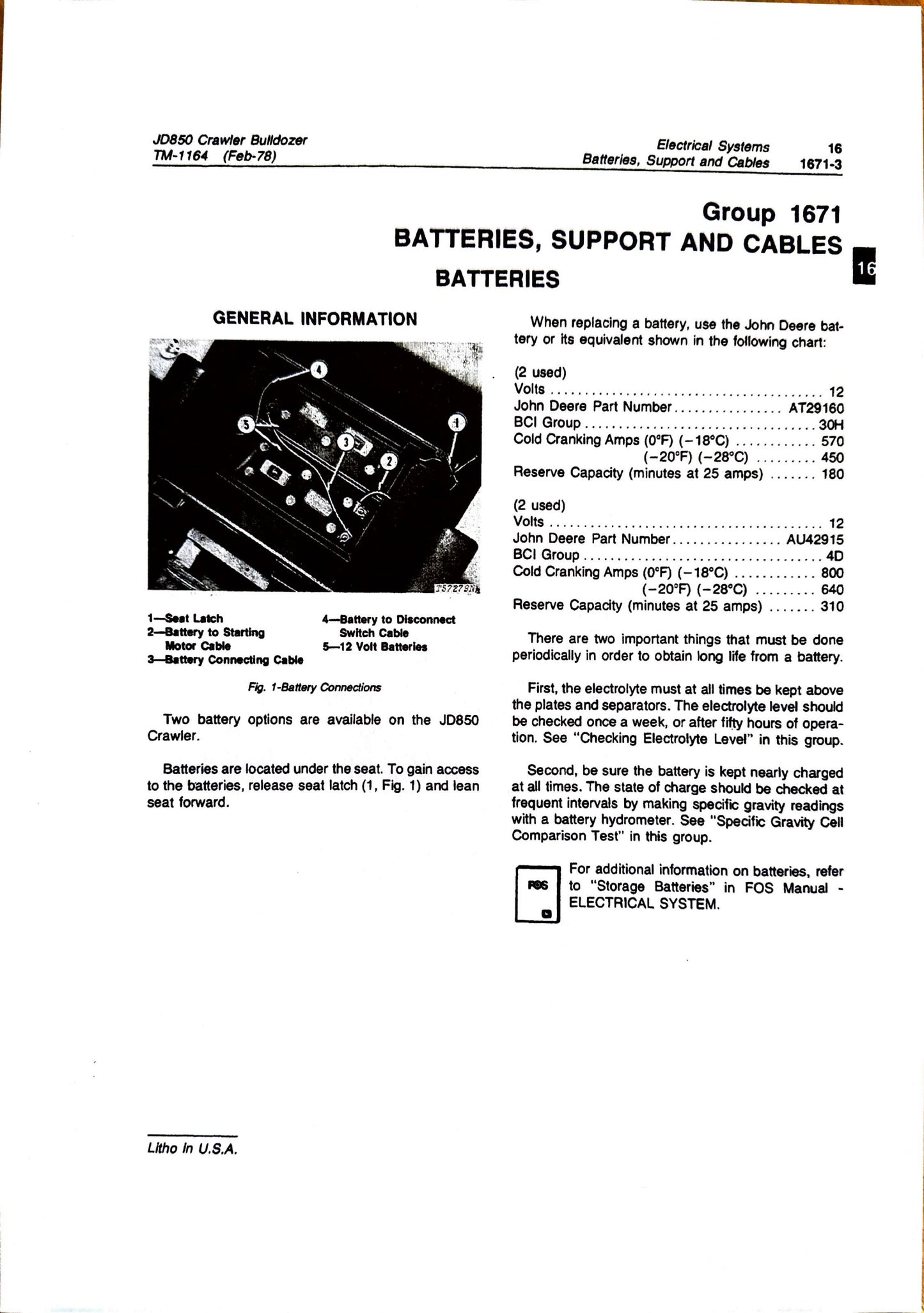 John Deere JD850 crawler bulldozer technical manual -  TM1164 - digital version