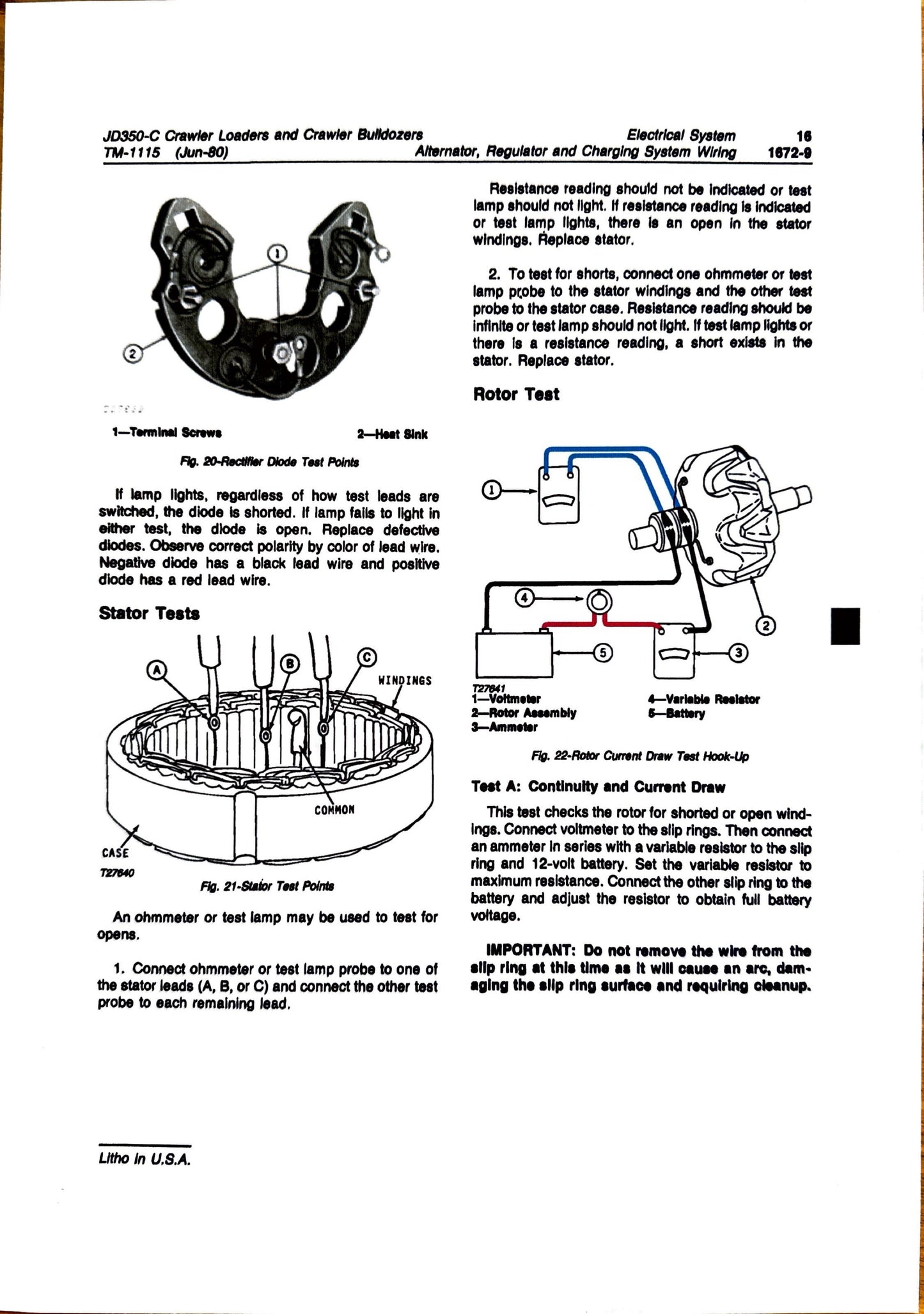 John Deere 350C, 350D crawler bulldozer, 350C, 355D crawler loader technical manual -  TM1115 - digital version