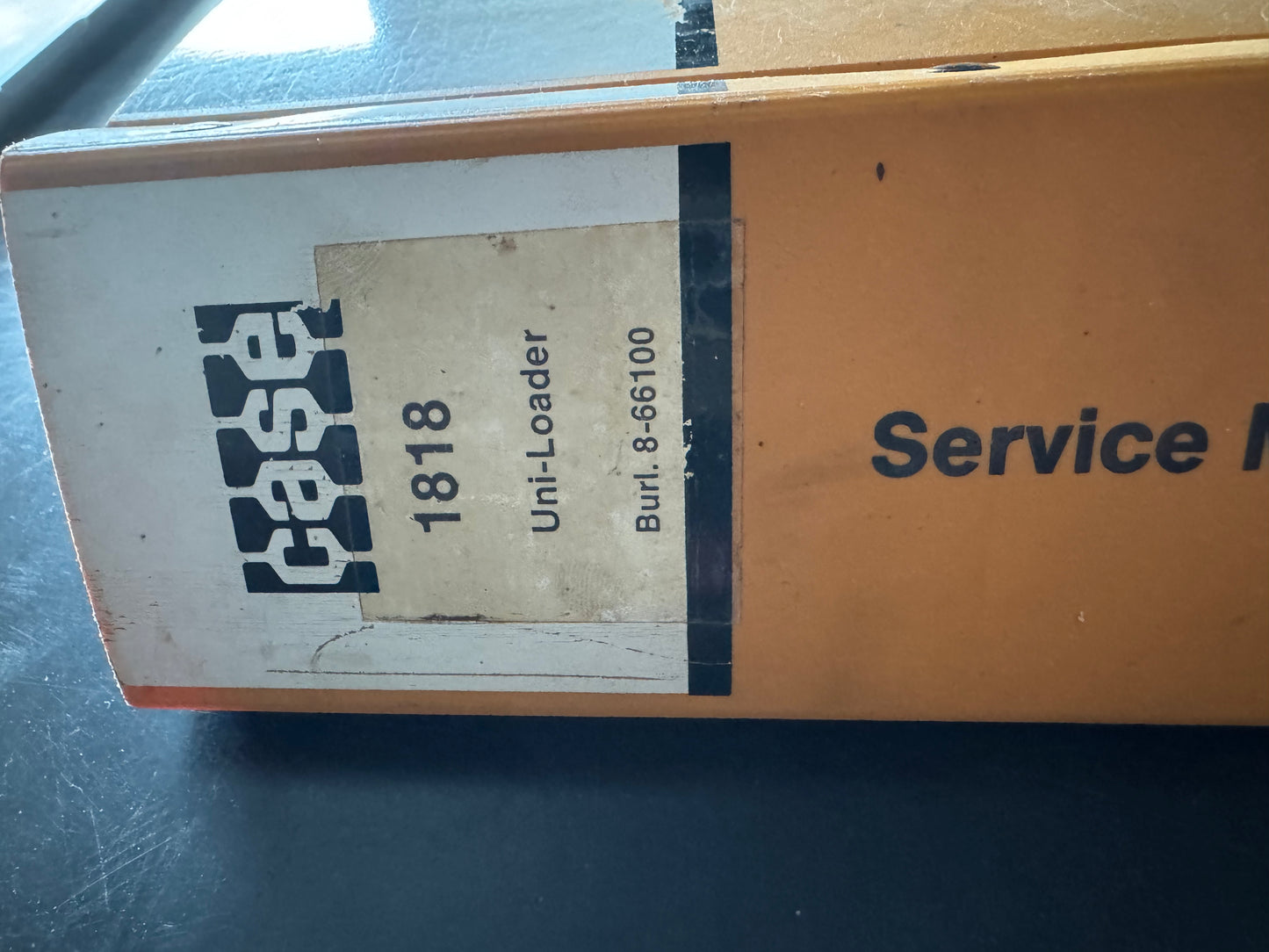 Case 1818 Uni-loader service manual BUR 8-66100- physical product