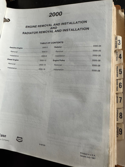 Case 1818 Uni-loader service manual BUR 8-66100- physical product