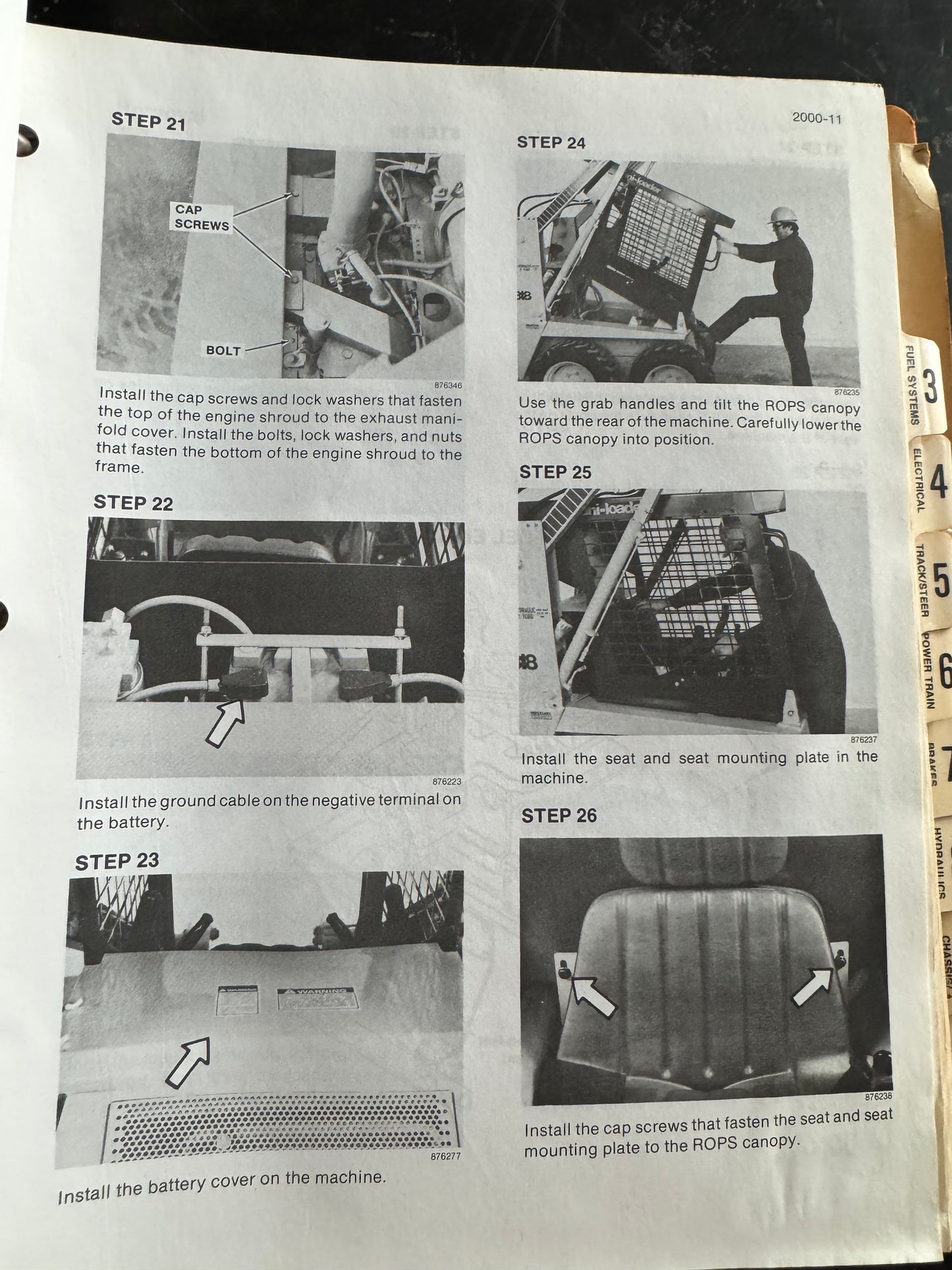 Case 1818 Uni-loader service manual BUR 8-66100- physical product