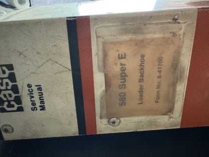 Case 580 Super E Loader Backhoe  Service  manual 8-41700 - physical product