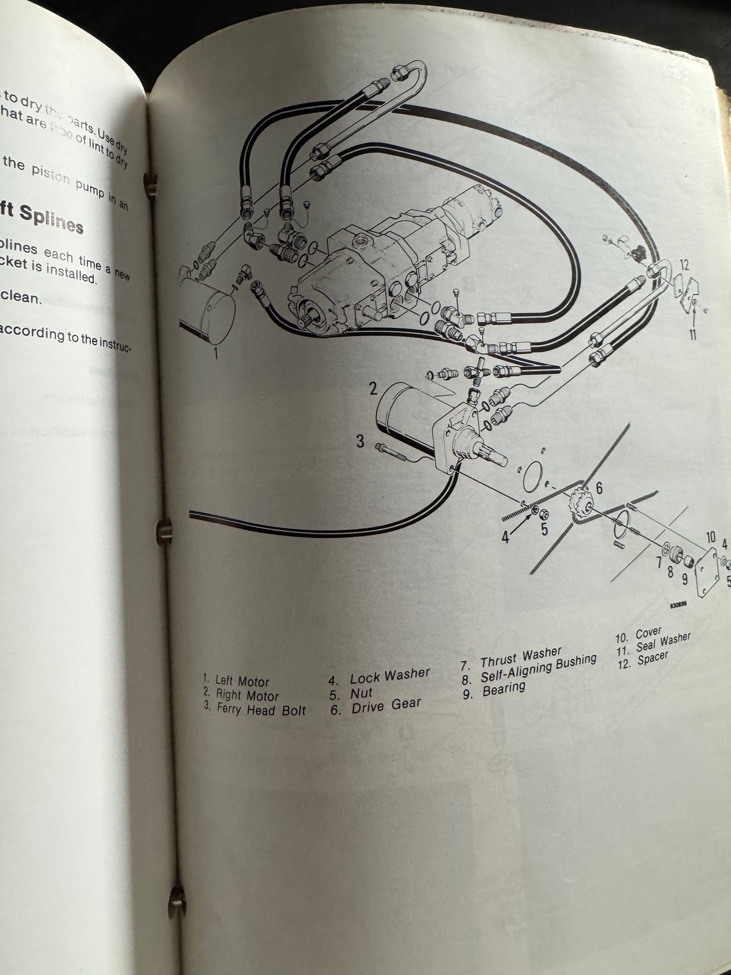 Case 1835B  Uni-loader service manual 8-42080 - physical product