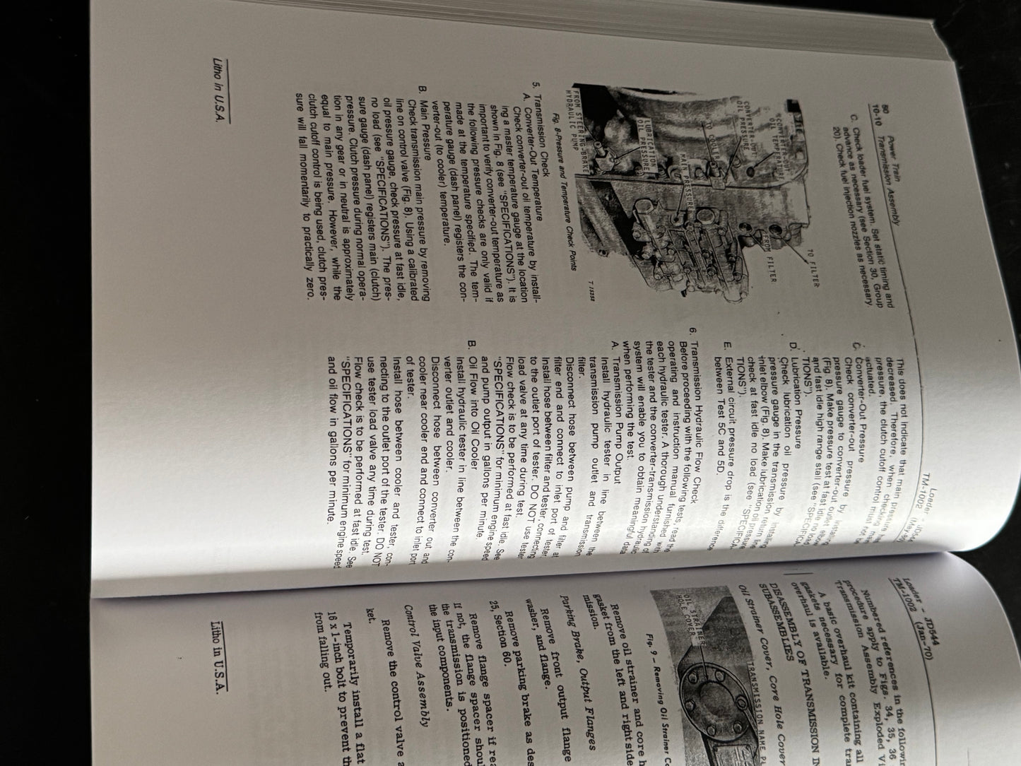 John Deere JD544 and JD544-A Loaders Technical manual  TM1002 - physical product
