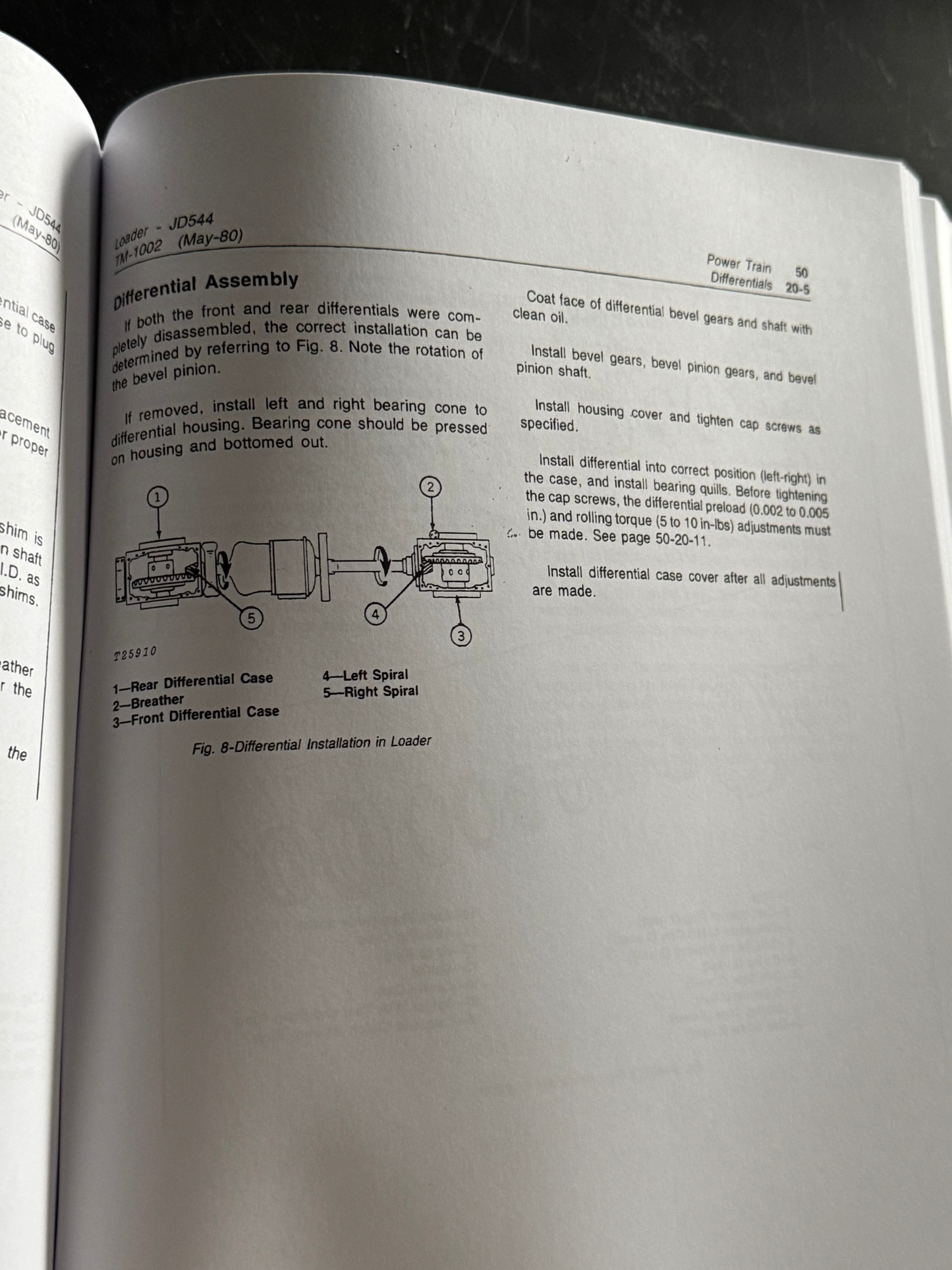 John Deere JD544 and JD544-A Loaders Technical manual  TM1002 - physical product