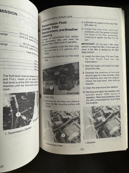 Case 570LXT Loader/Loader Landscaper Operator's manual Bur 9-25890 - physical product