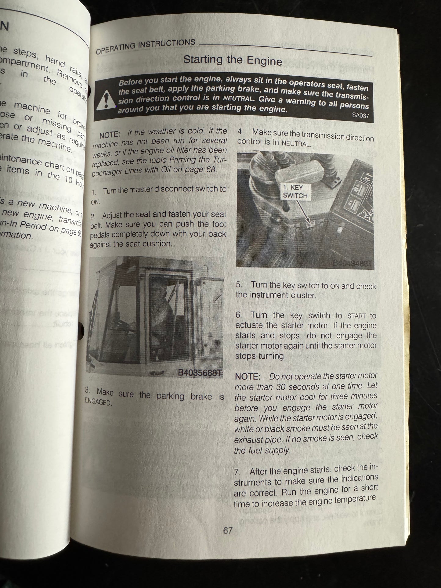 Case 721 Loader Operator's manual Bur 9-15991 - physical product